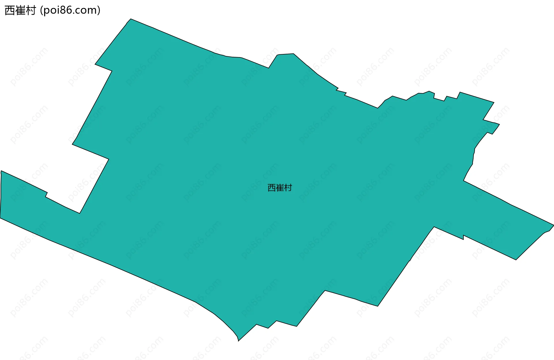 西崔村边界地图