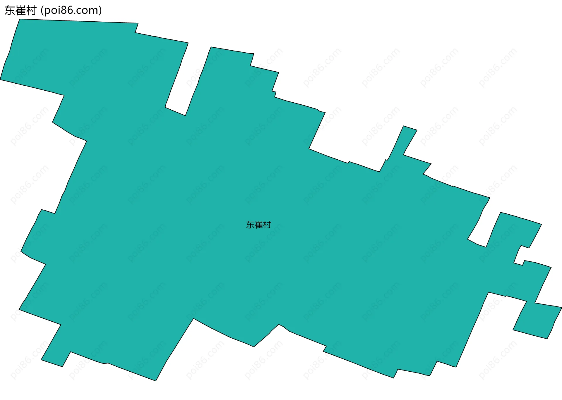 东崔村边界地图