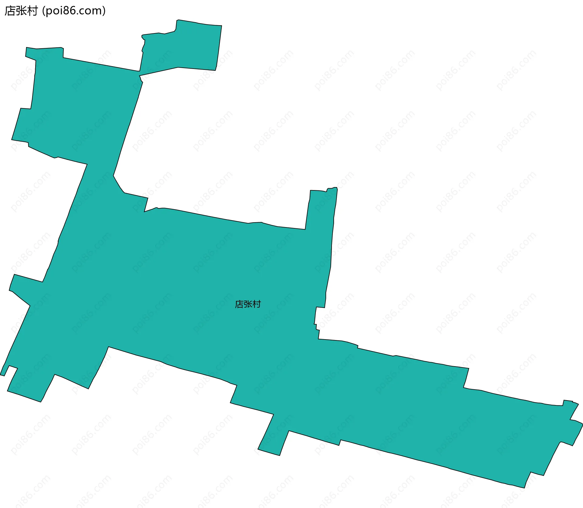 店张村边界地图