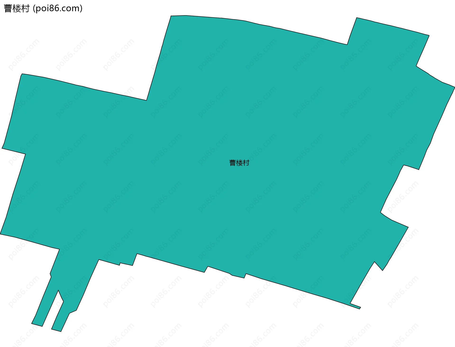 曹楼村边界地图