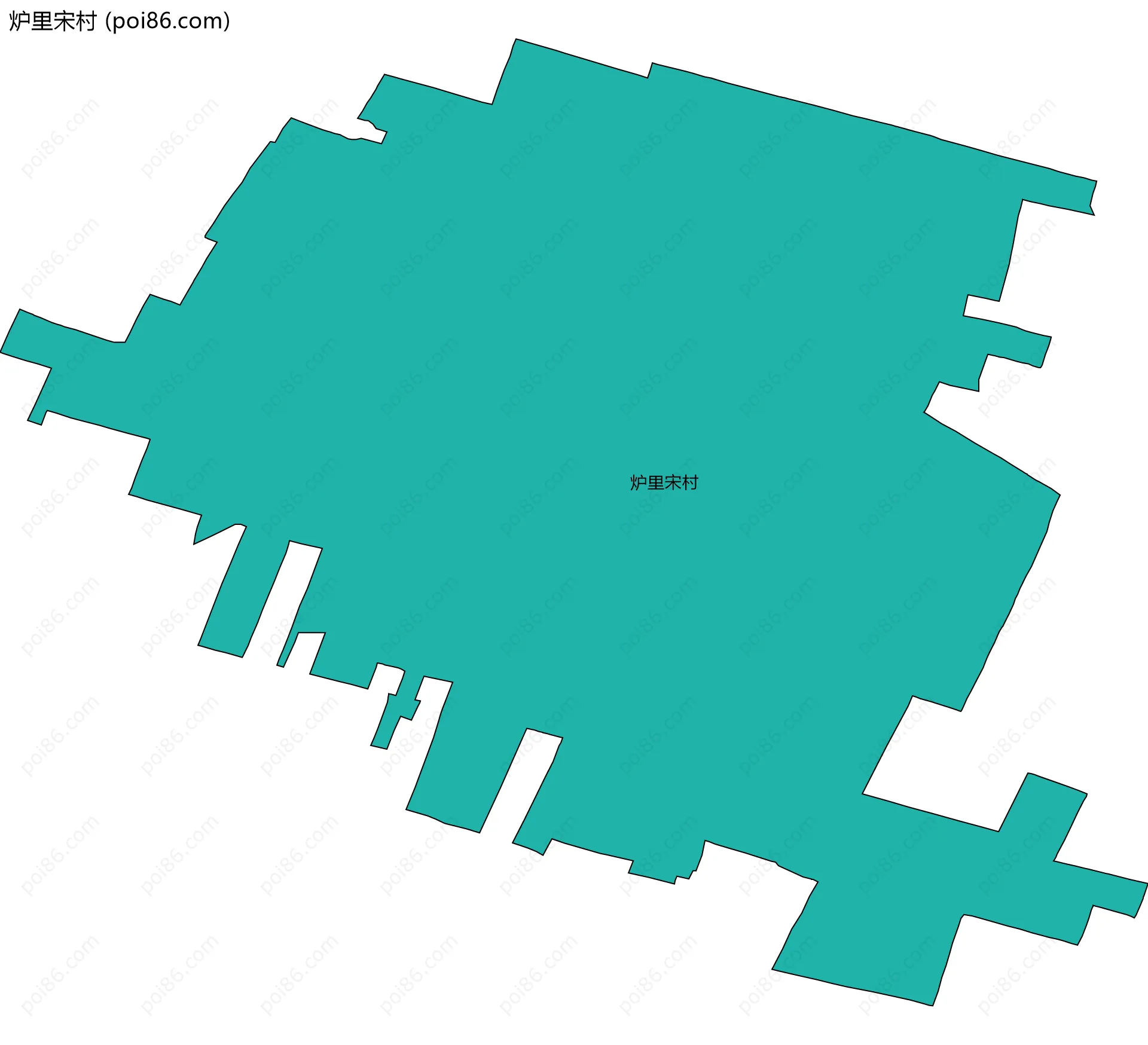 炉里宋村边界地图