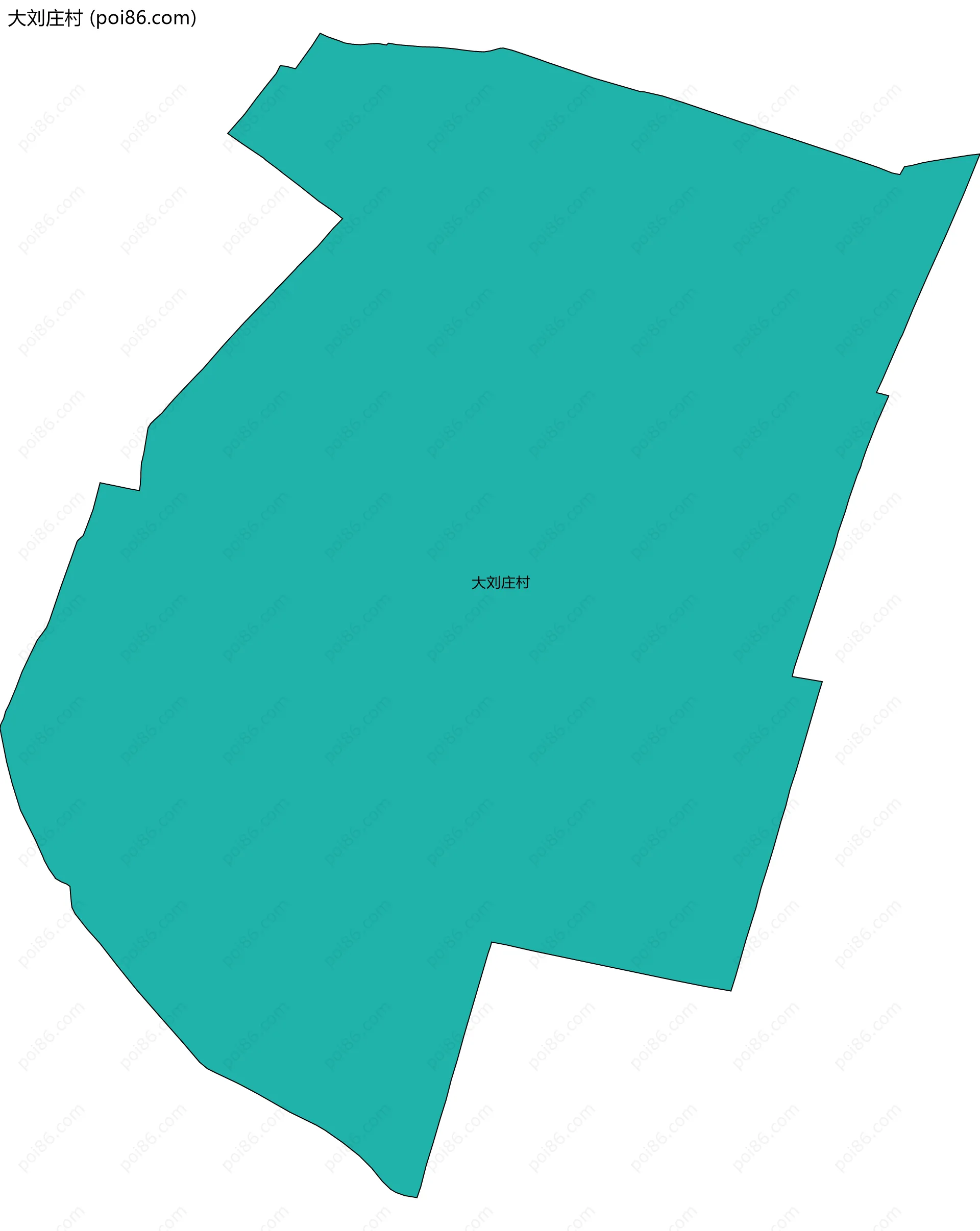 大刘庄村边界地图