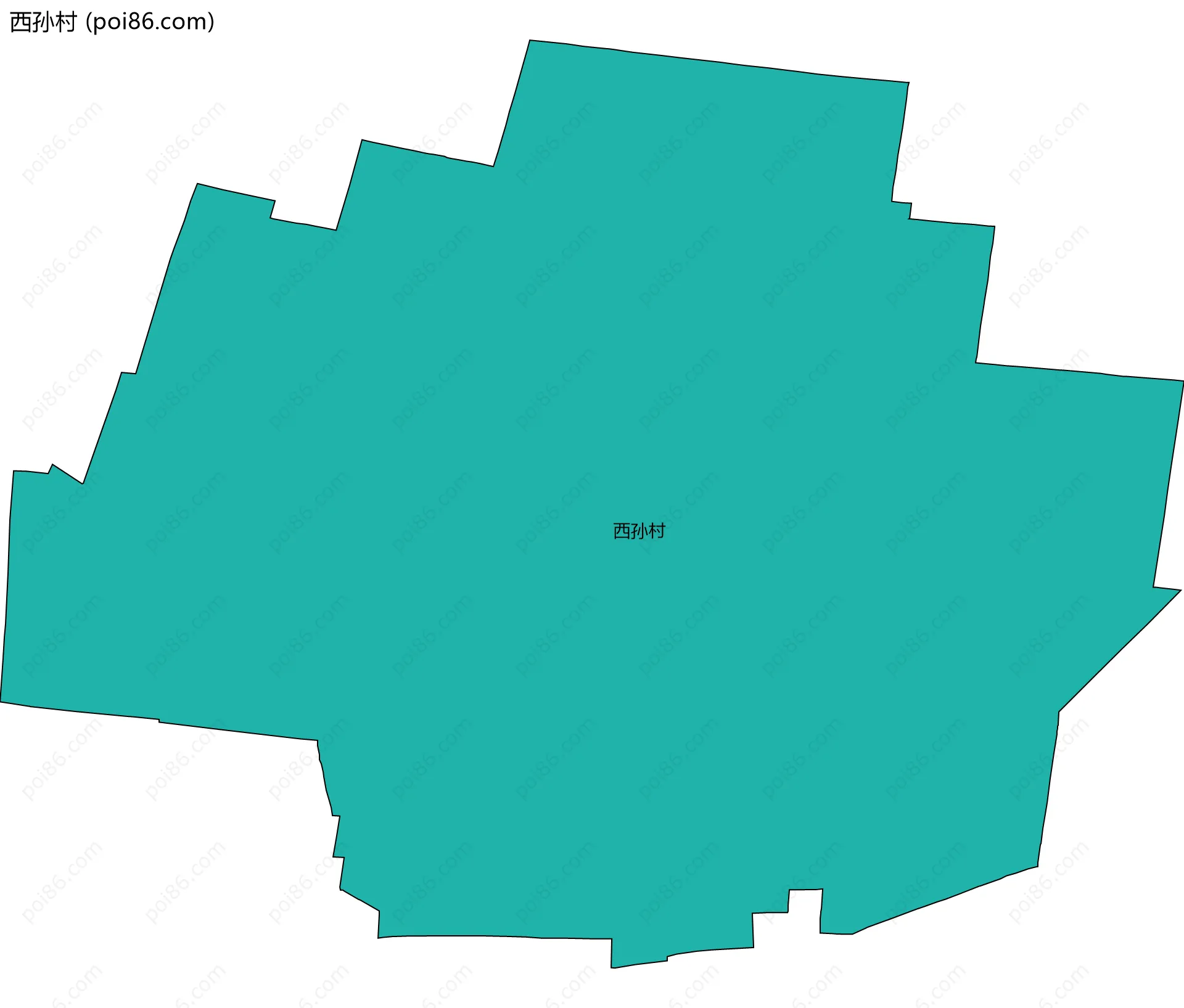 西孙村边界地图