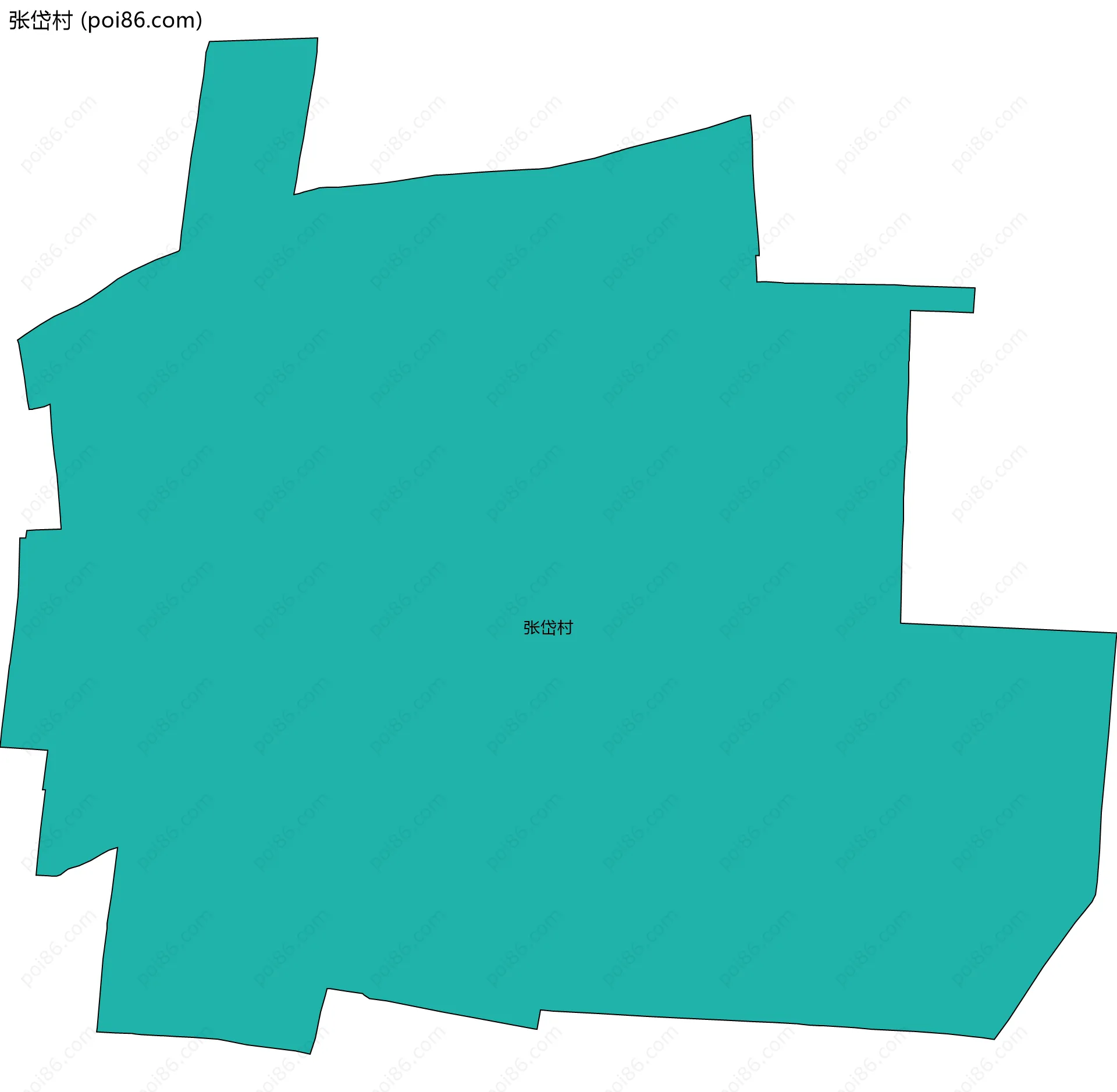 张岱村边界地图