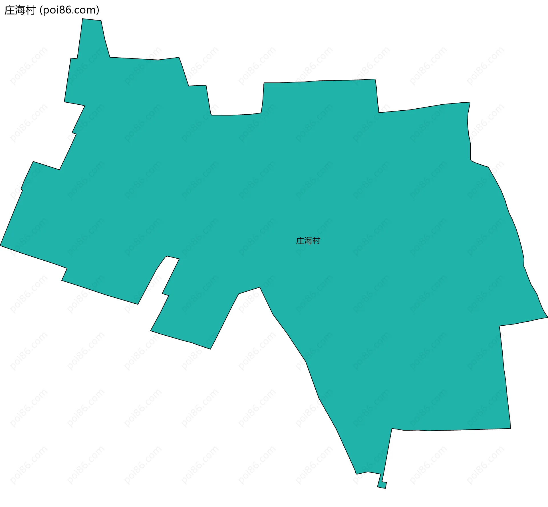 庄海村边界地图