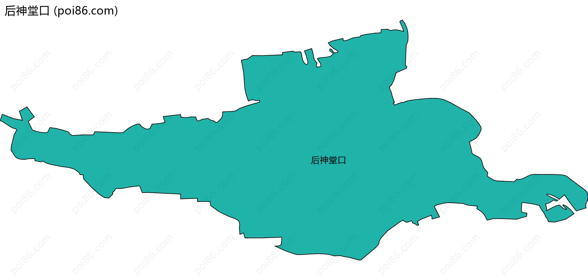 后神堂口边界地图