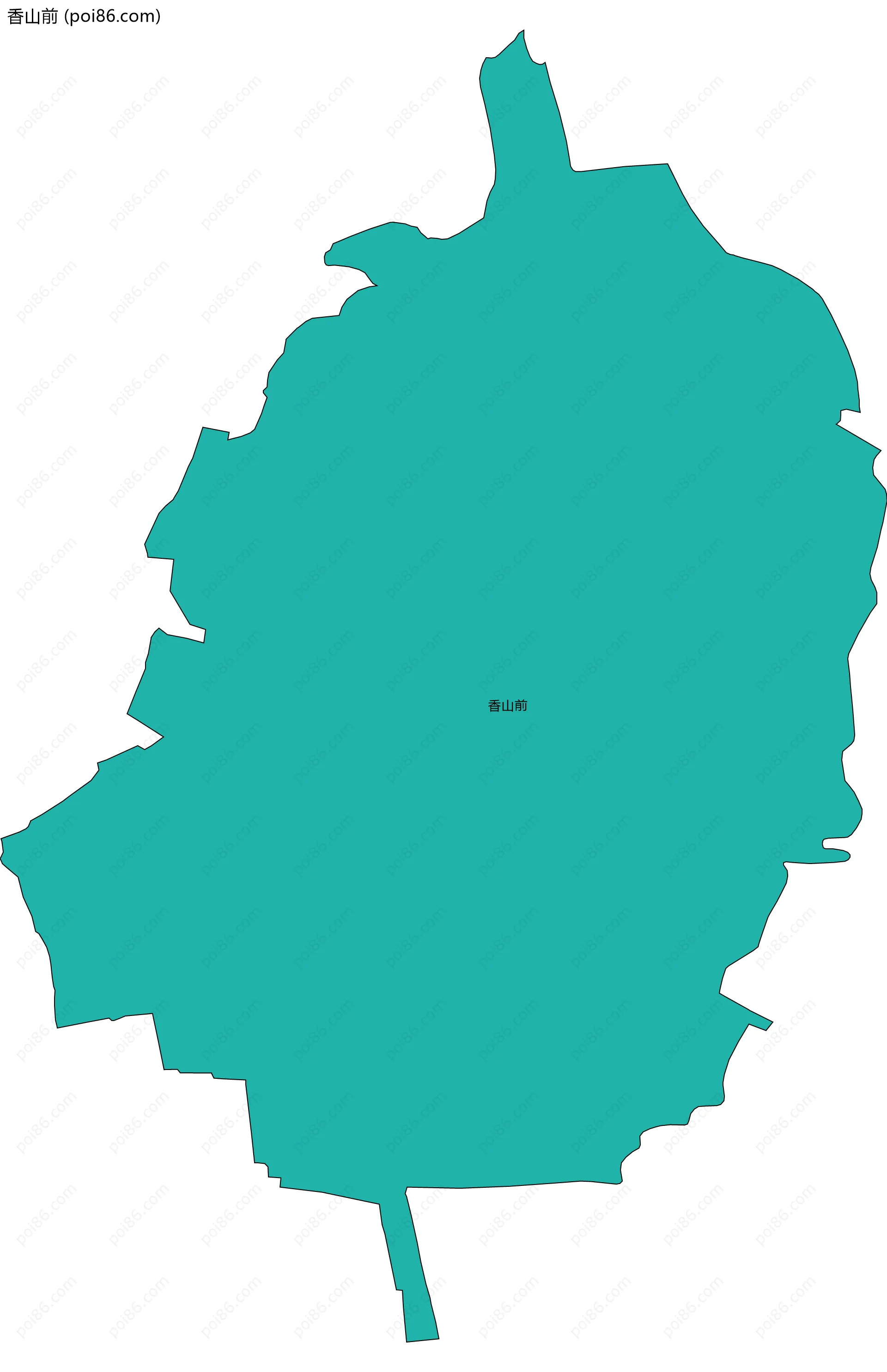 香山前边界地图