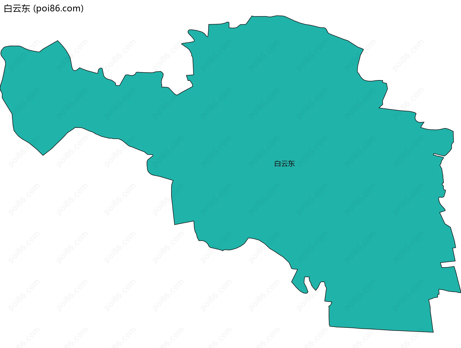 白云东边界地图