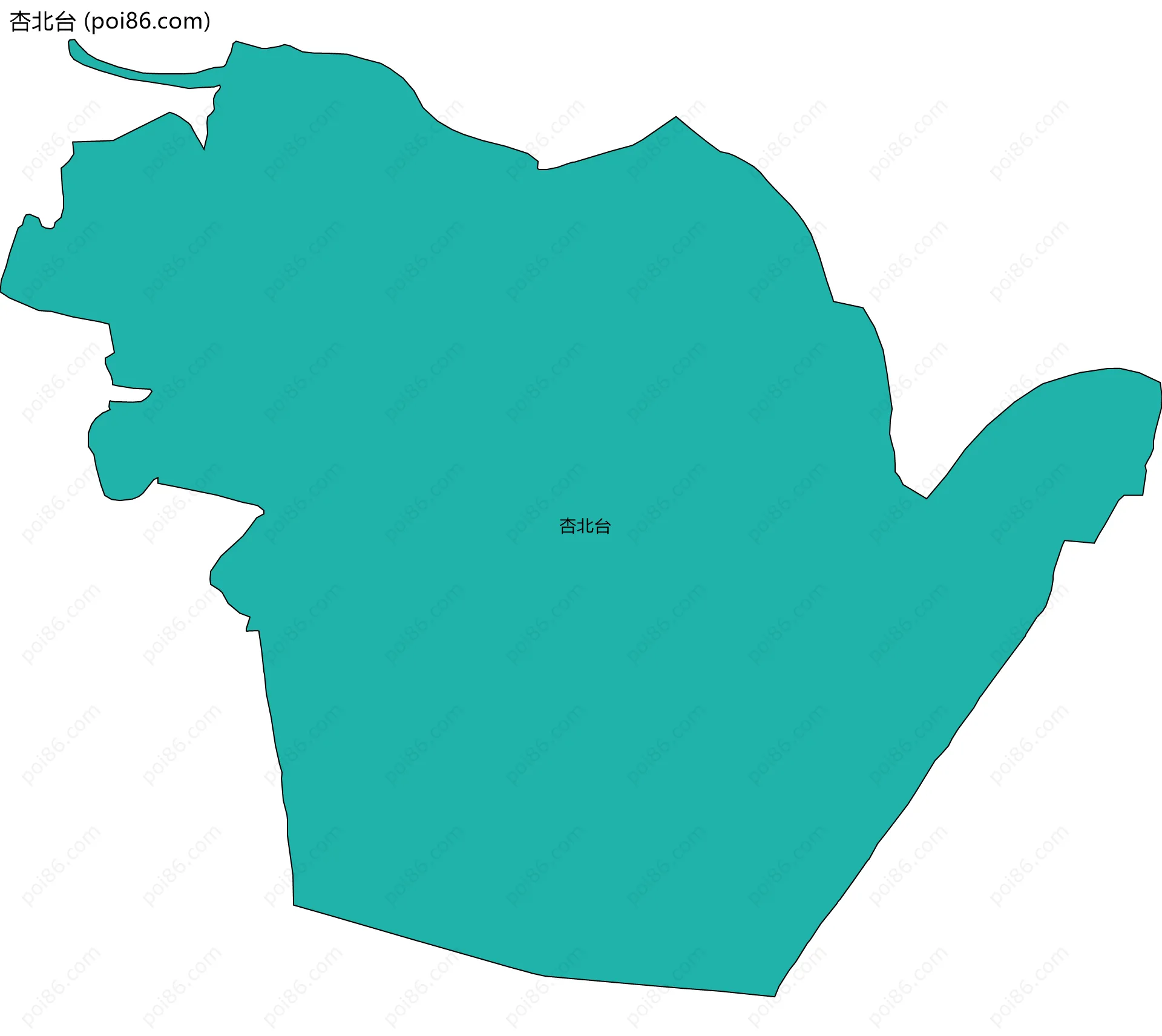 杏北台边界地图