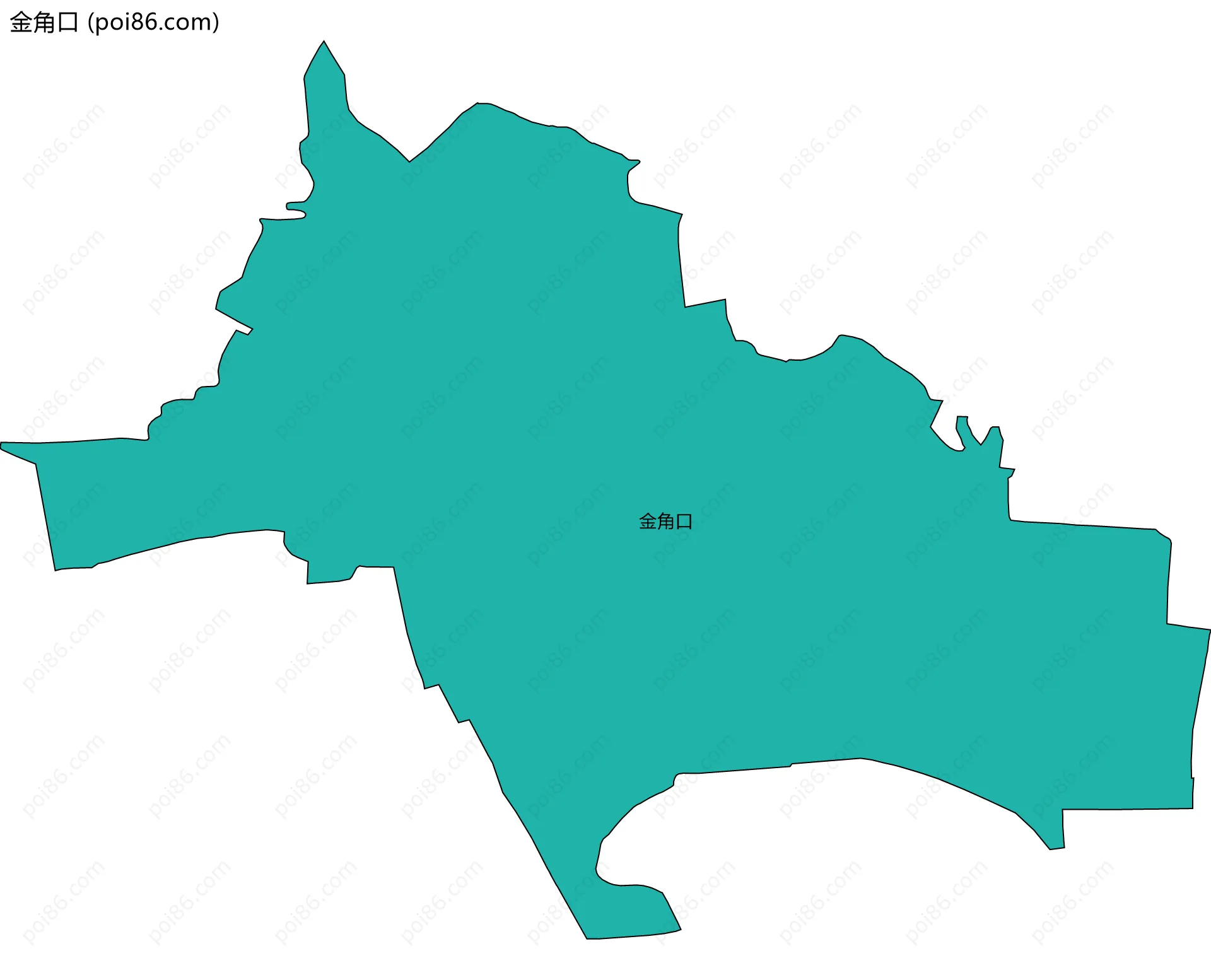 金角口边界地图