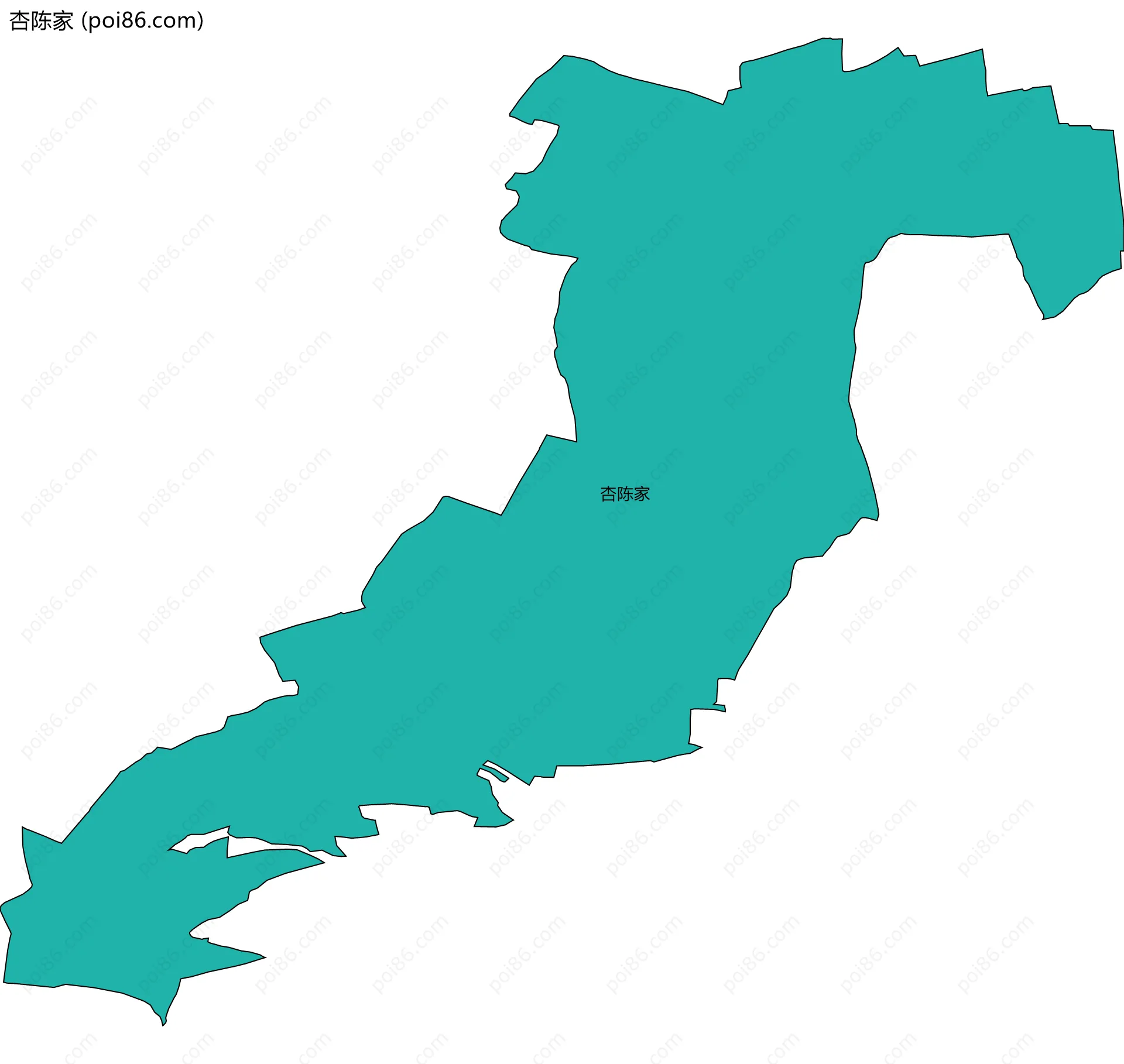 杏陈家边界地图