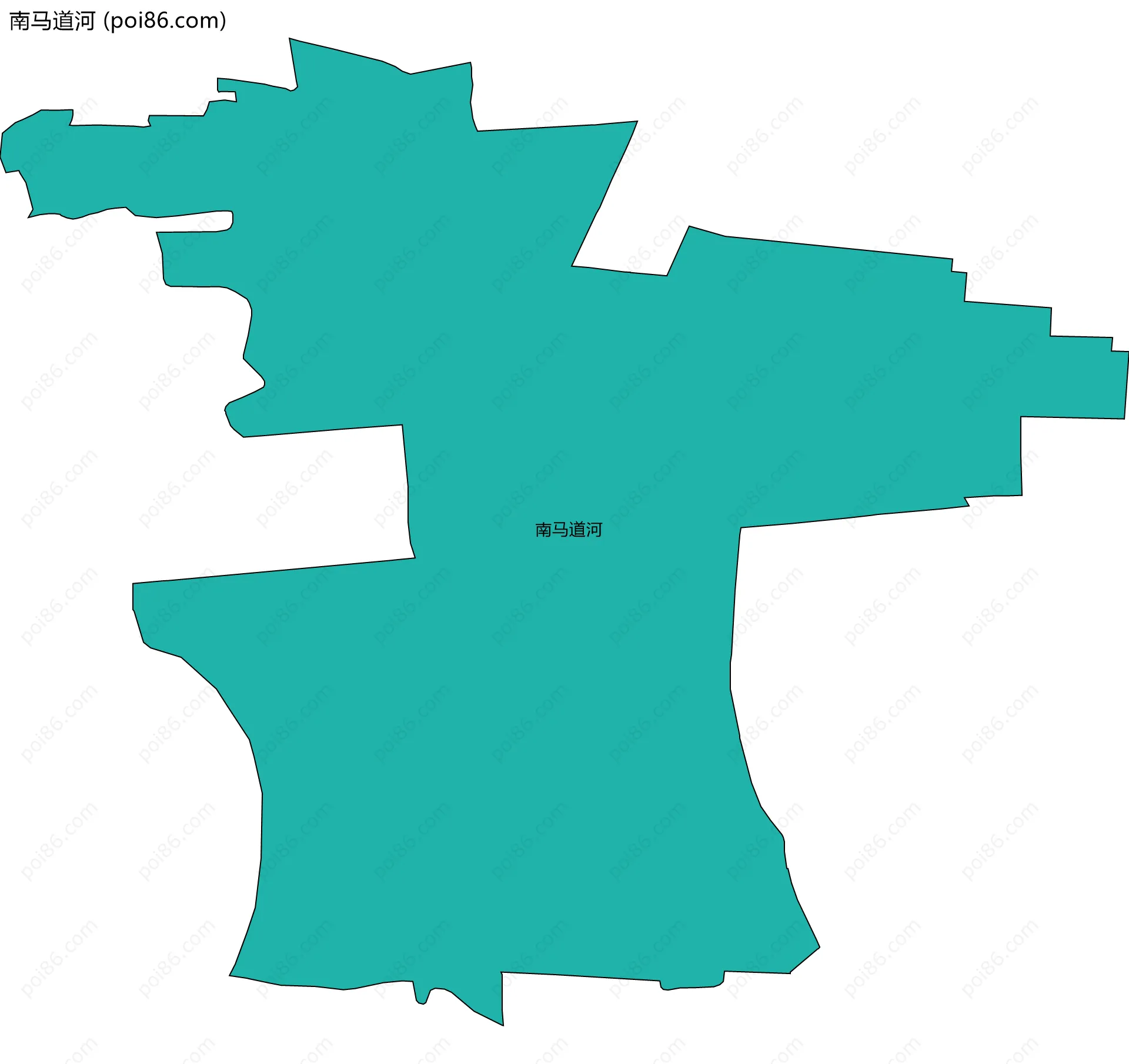 南马道河边界地图