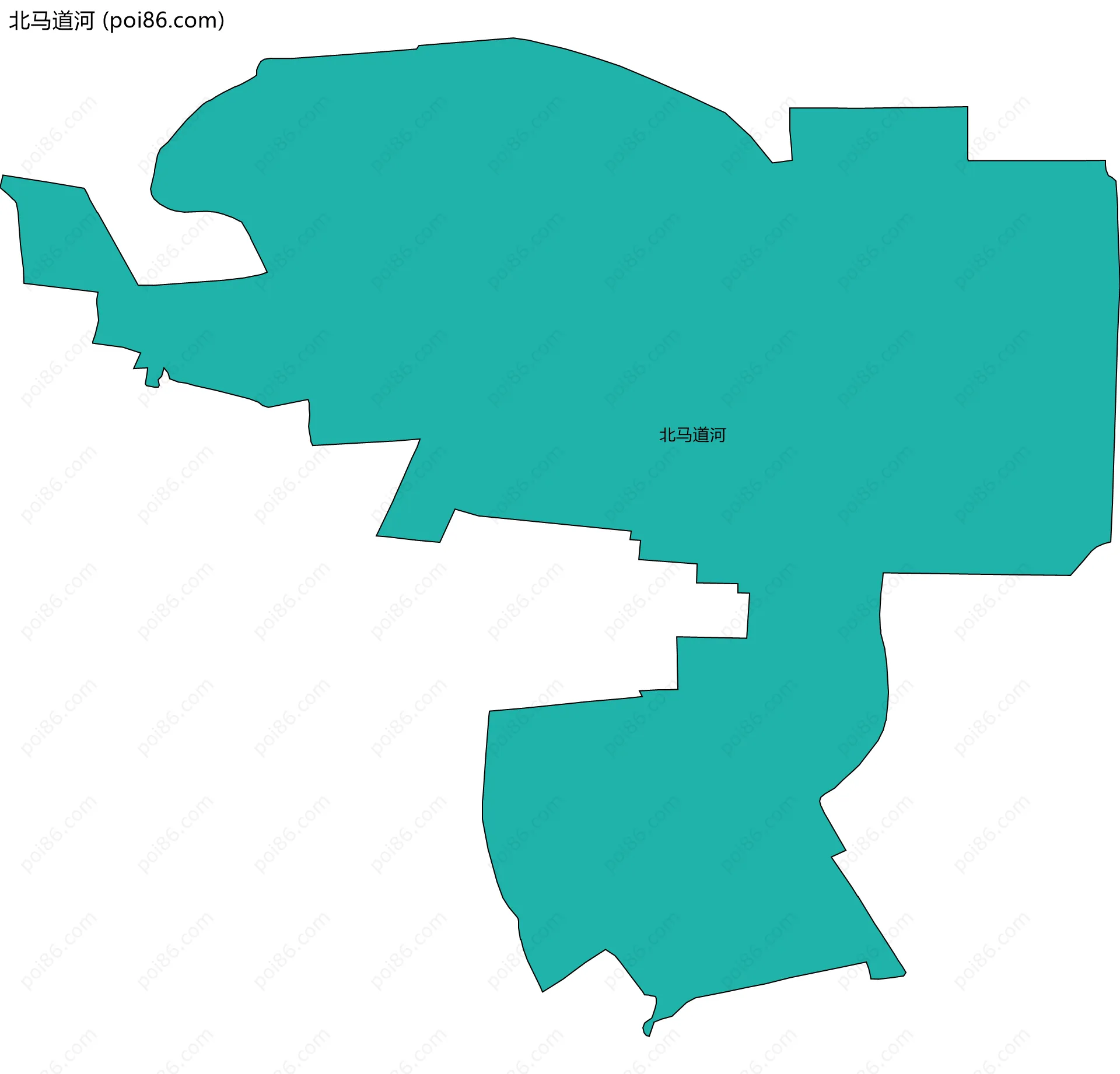 北马道河边界地图