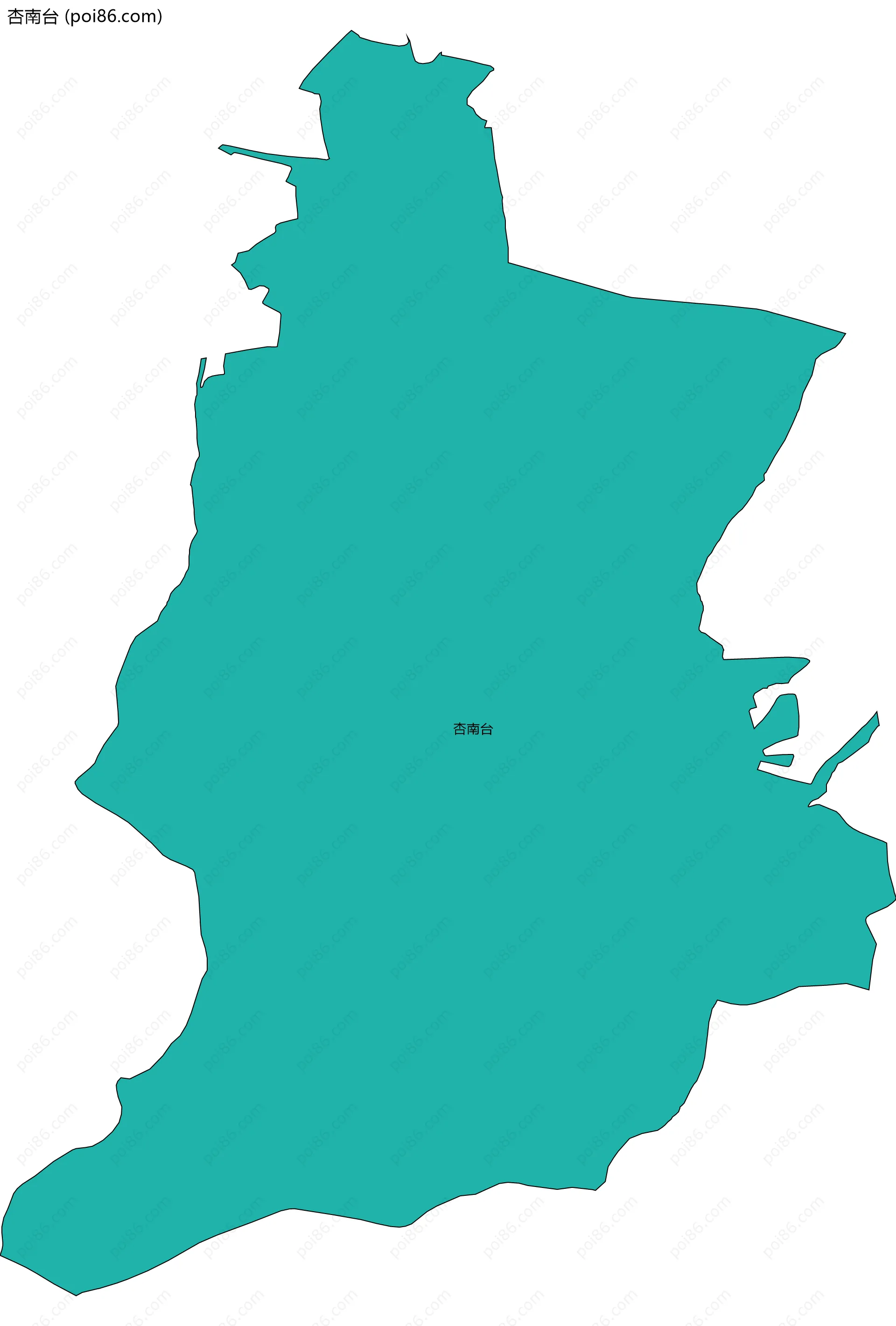 杏南台边界地图