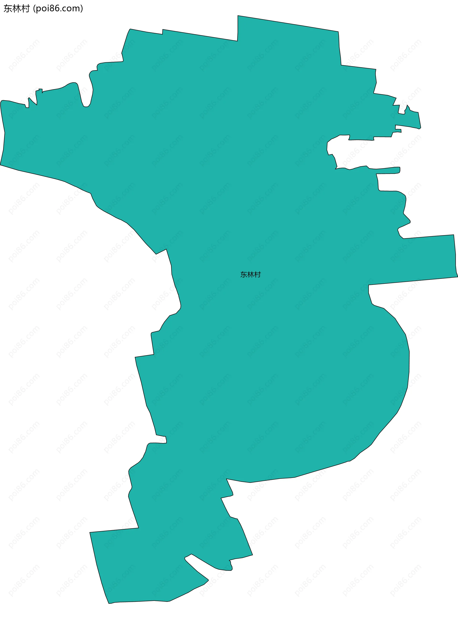 东林村边界地图