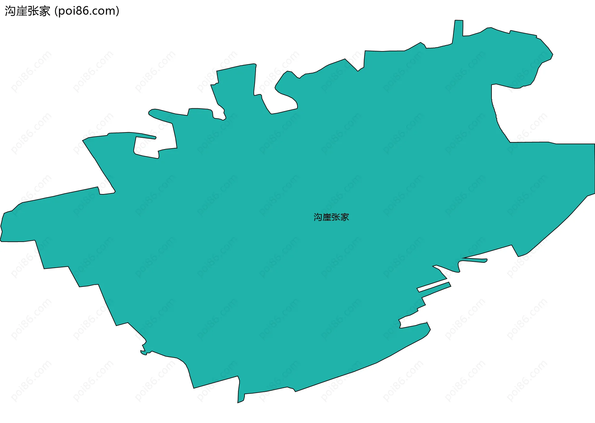 沟崖张家边界地图