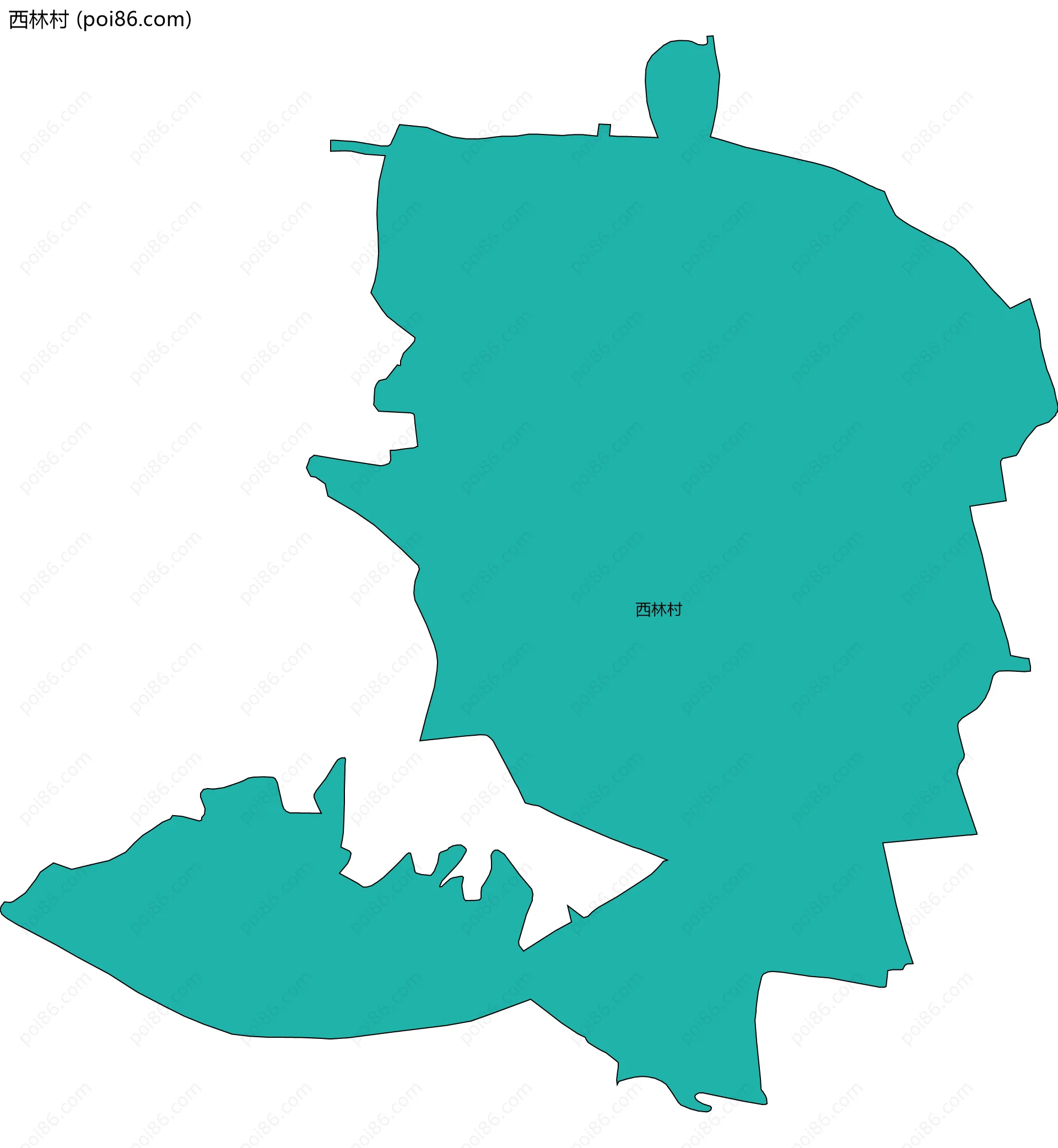 西林村边界地图