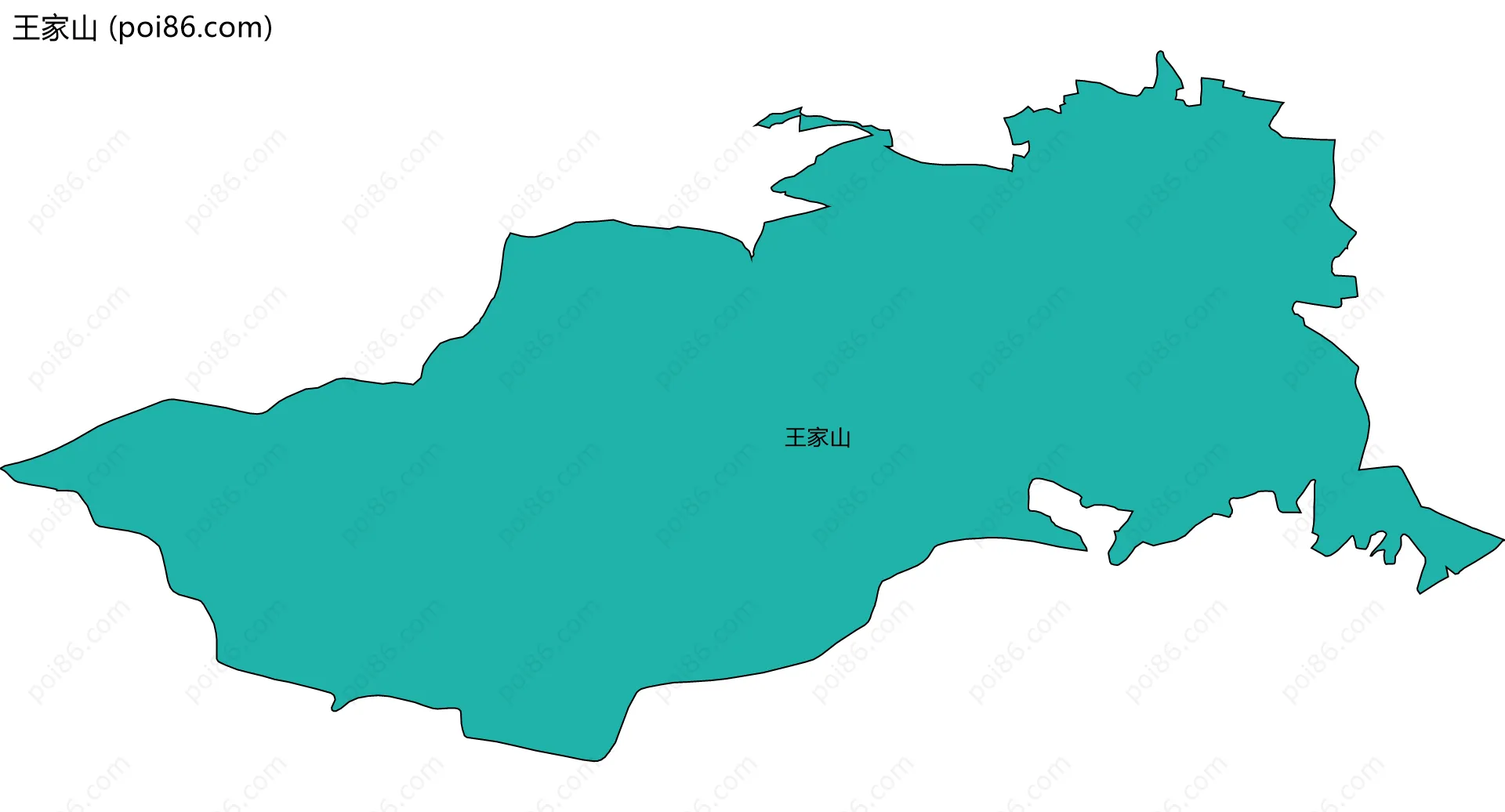 王家山边界地图