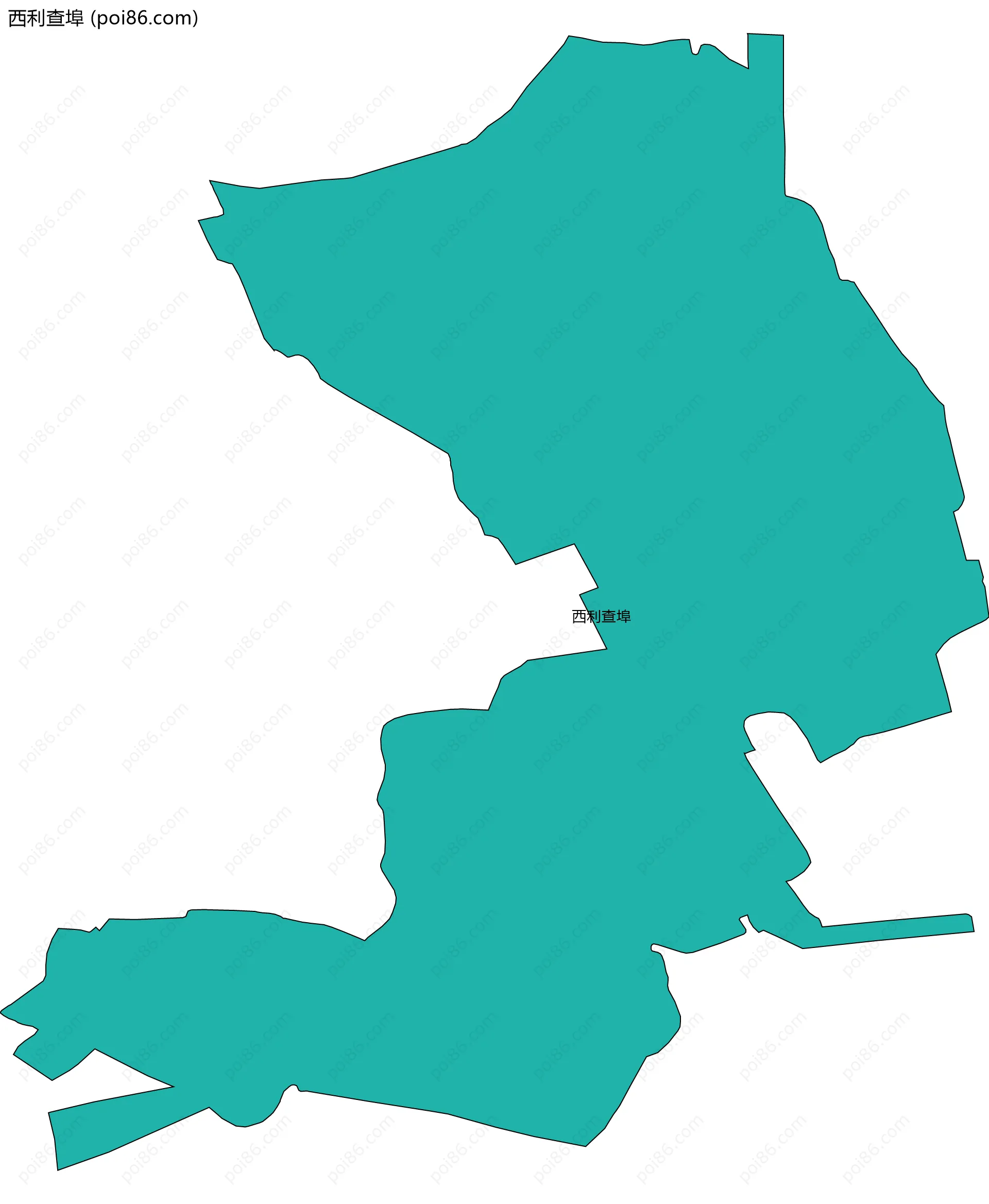 西利查埠边界地图