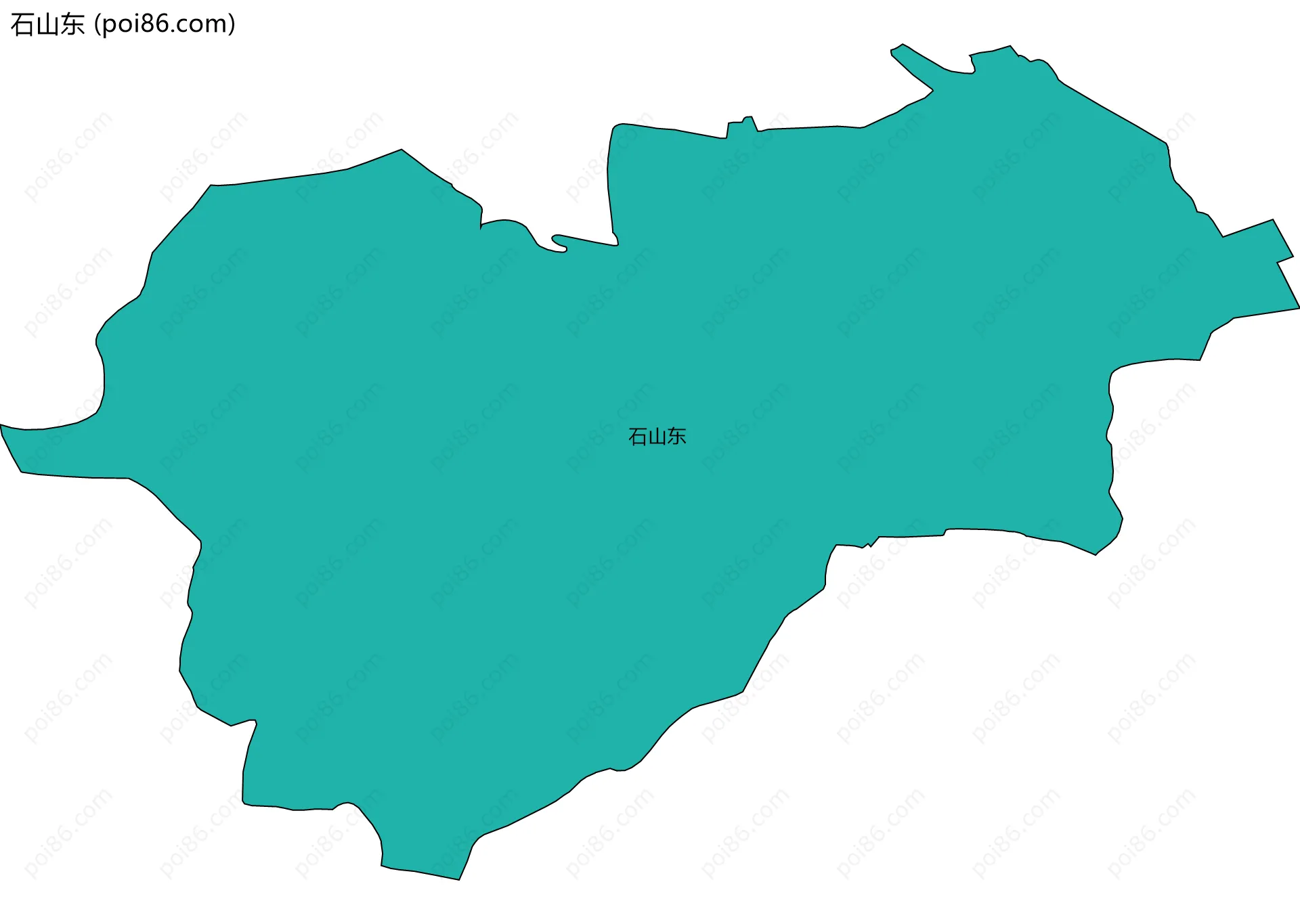 石山东边界地图