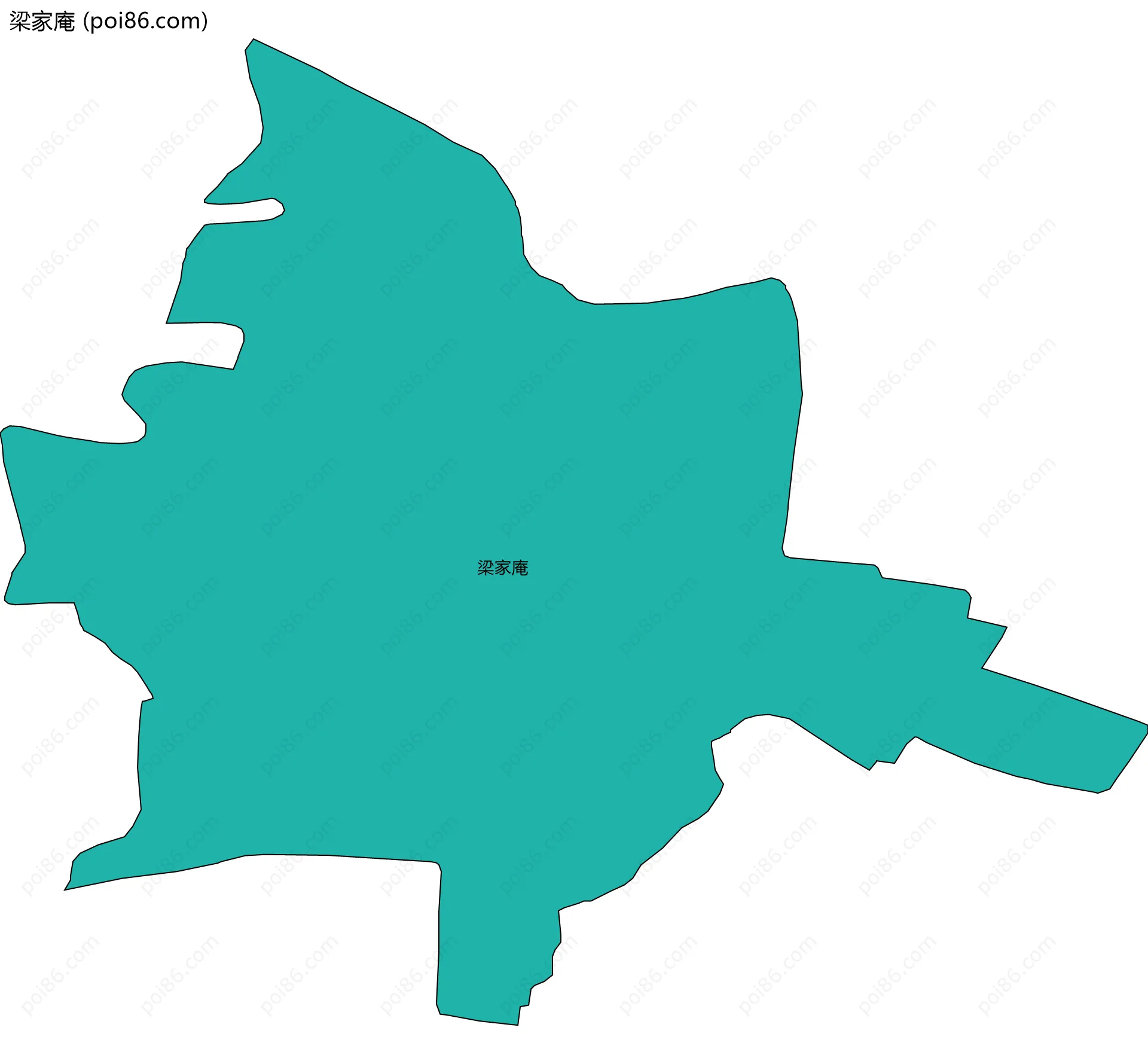 梁家庵边界地图