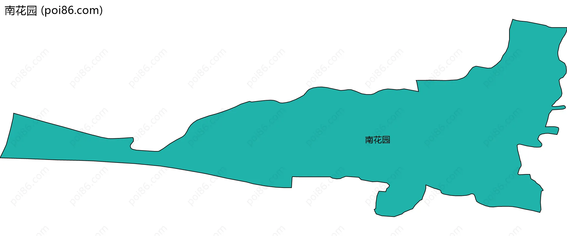 南花园边界地图