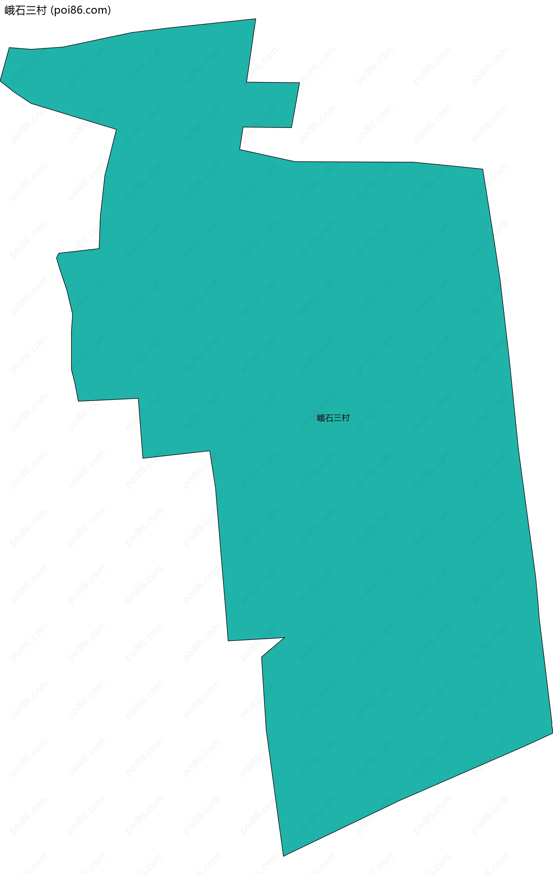 峨石三村边界地图