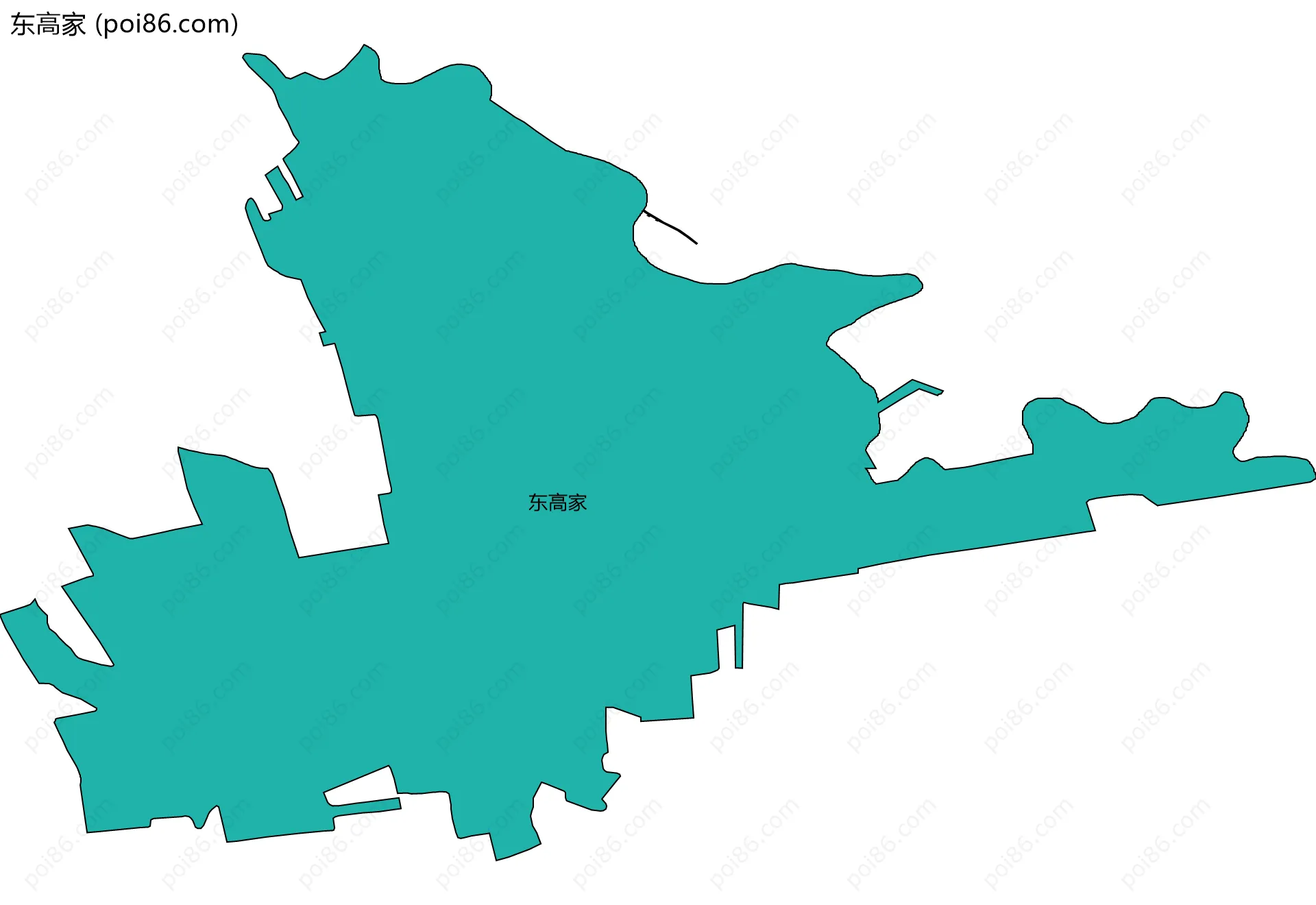东高家边界地图