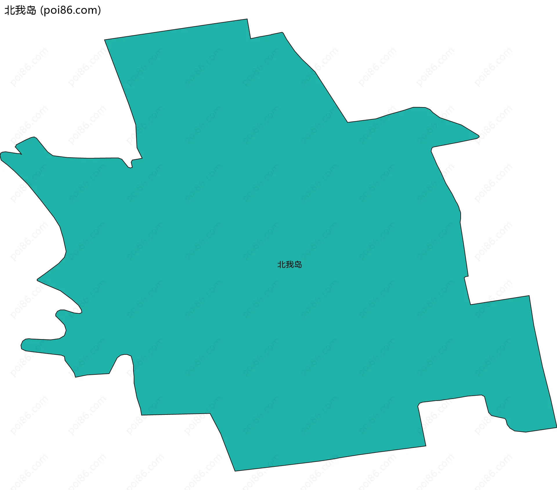 北我岛边界地图
