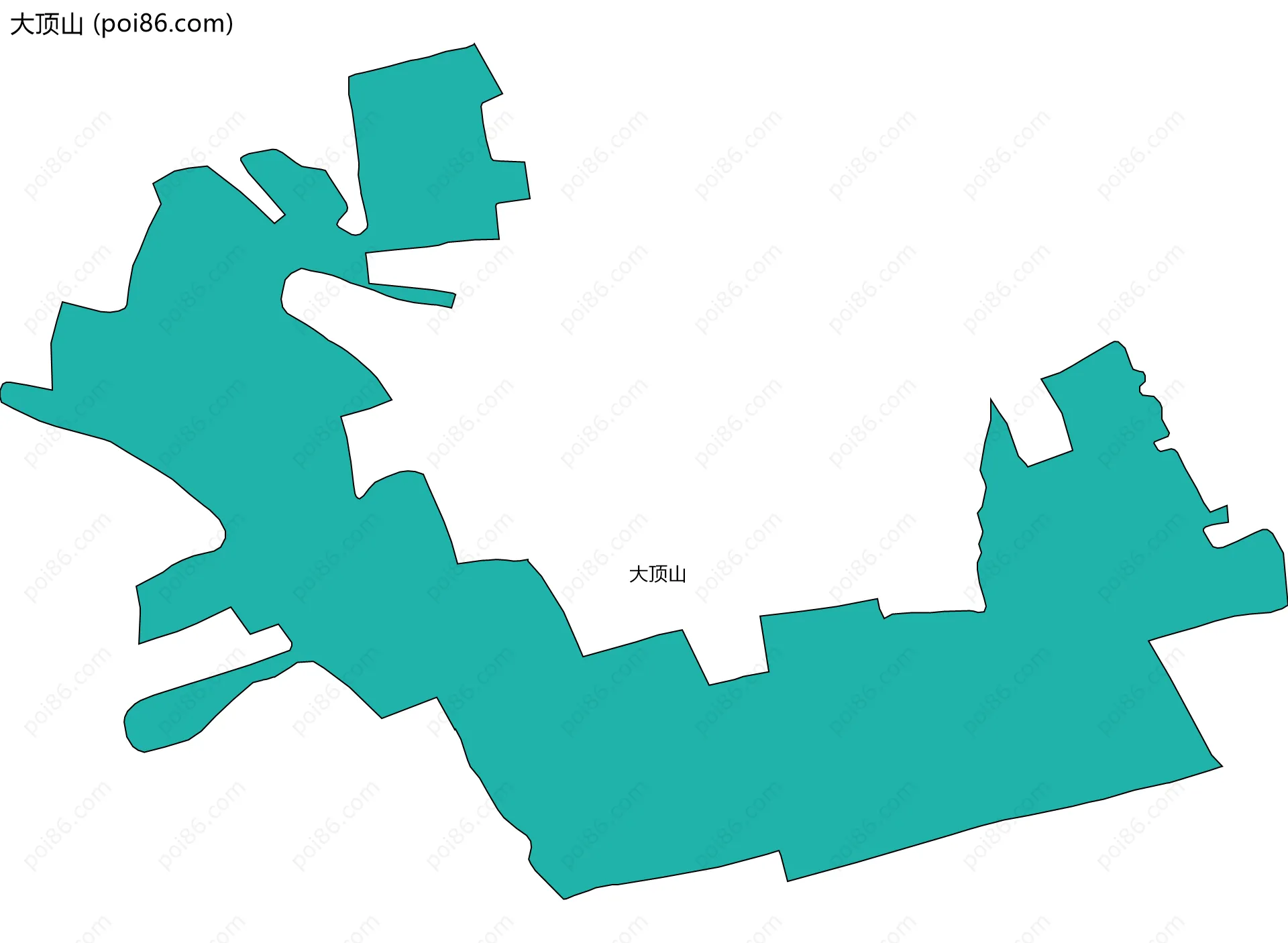 大顶山边界地图