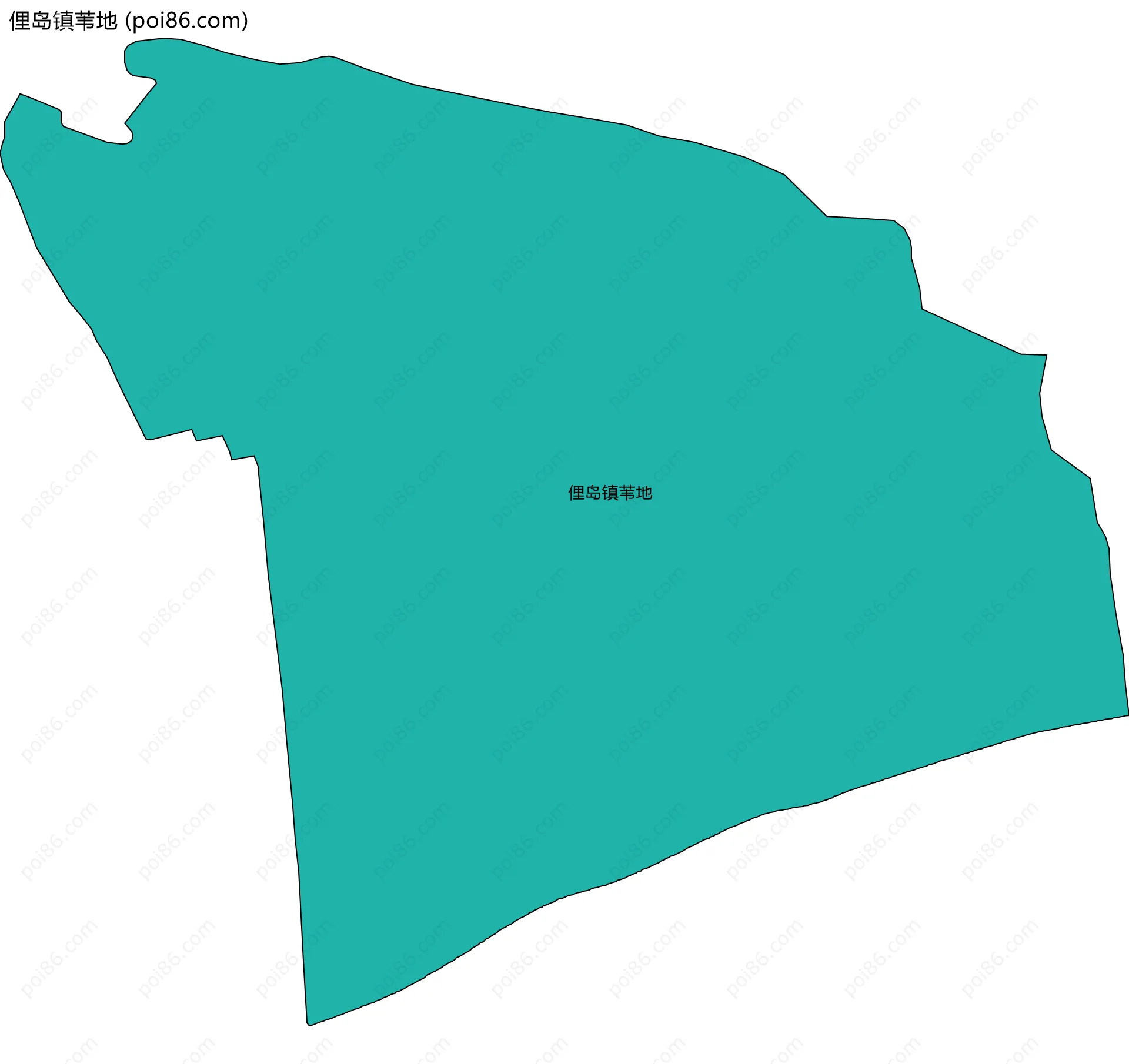 俚岛镇苇地边界地图