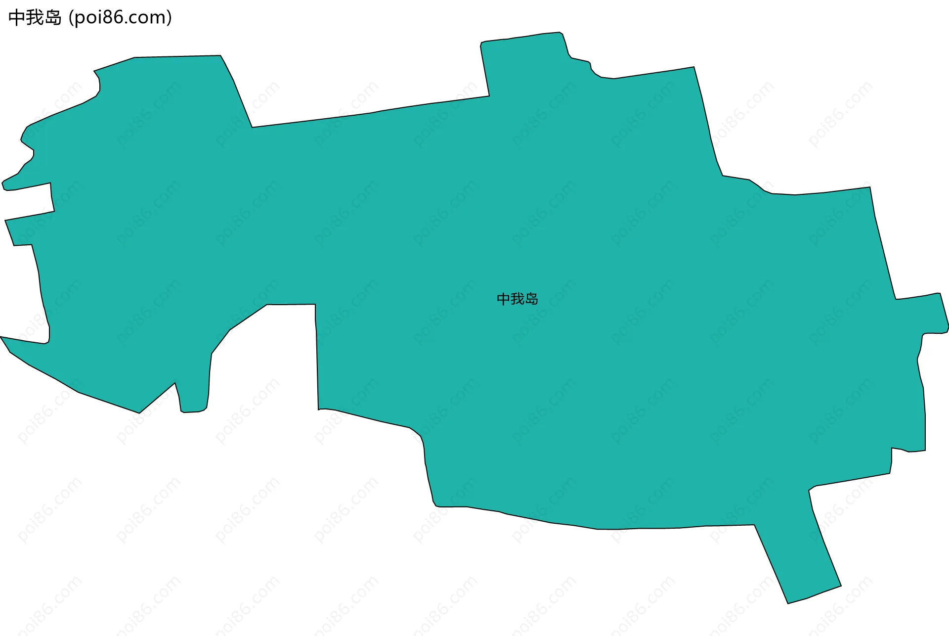 中我岛边界地图