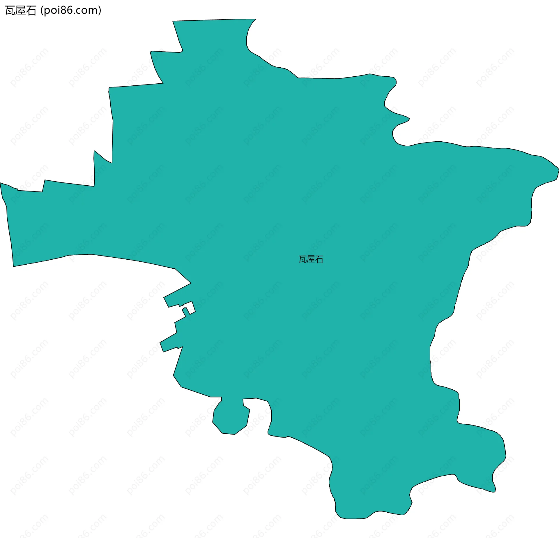 瓦屋石边界地图