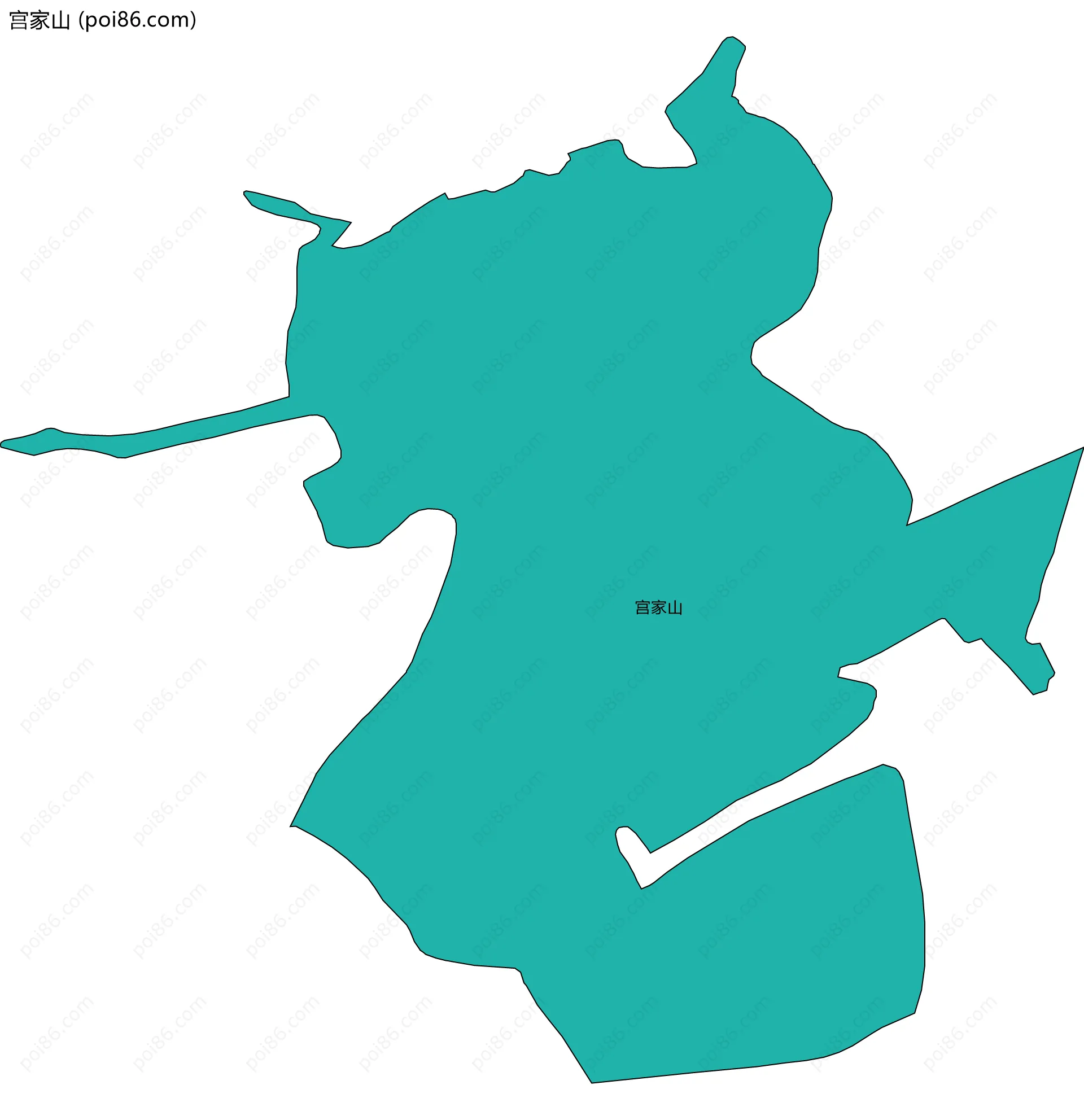 宫家山边界地图