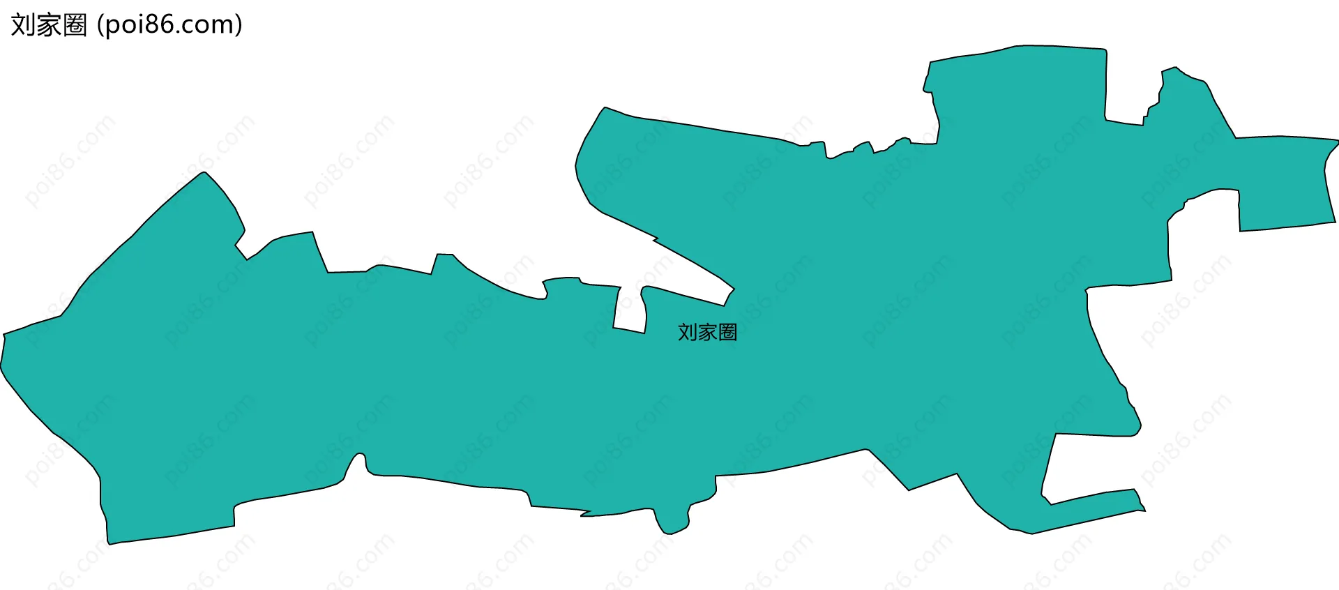 刘家圈边界地图