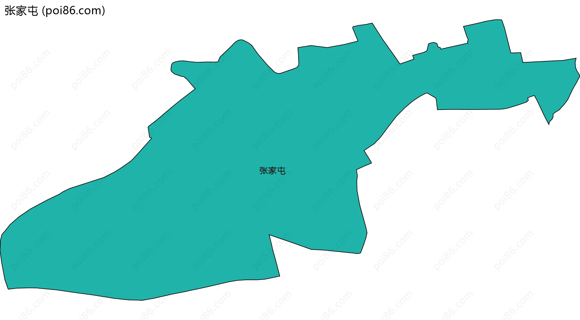 张家屯边界地图