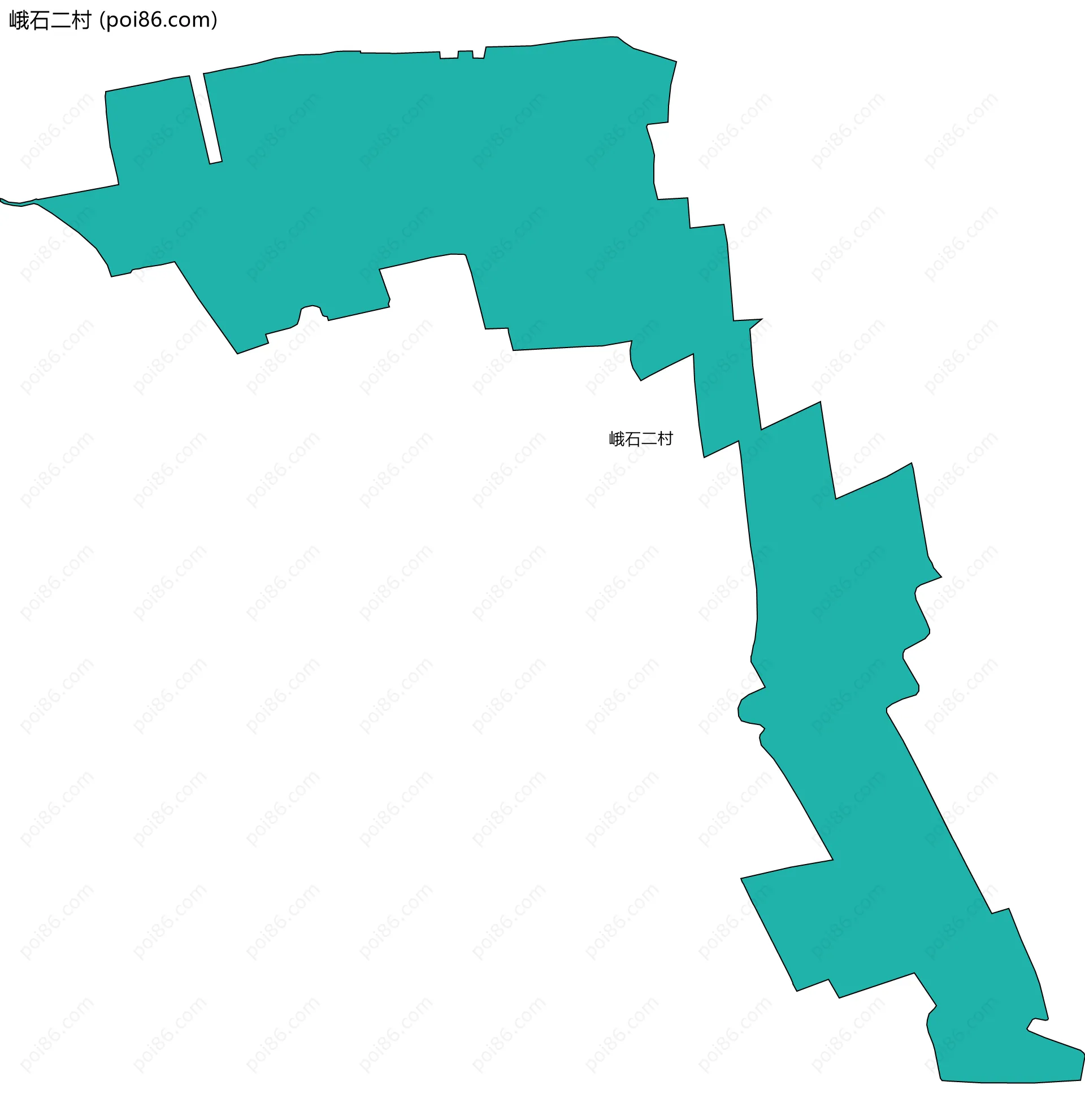 峨石二村边界地图