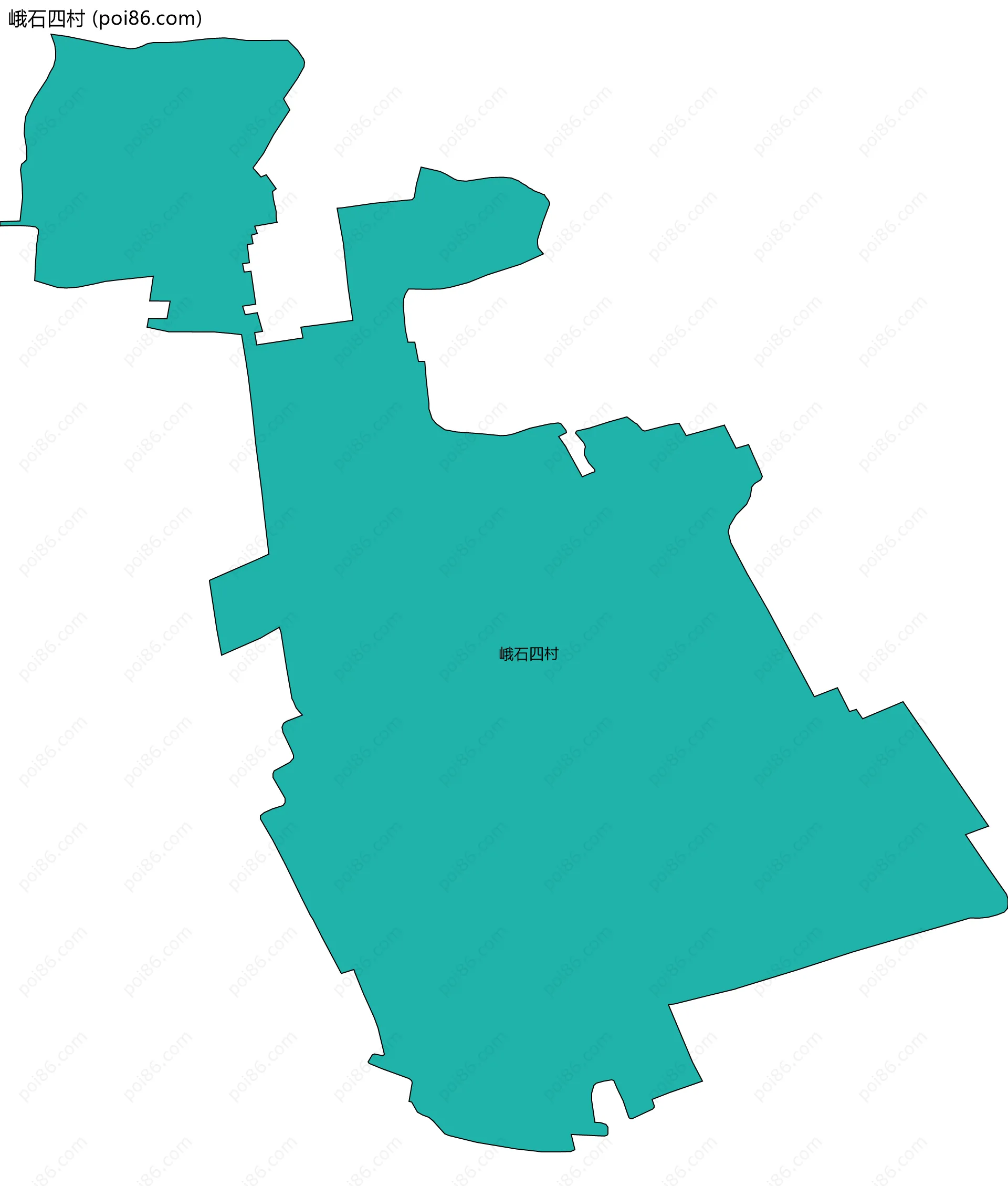 峨石四村边界地图