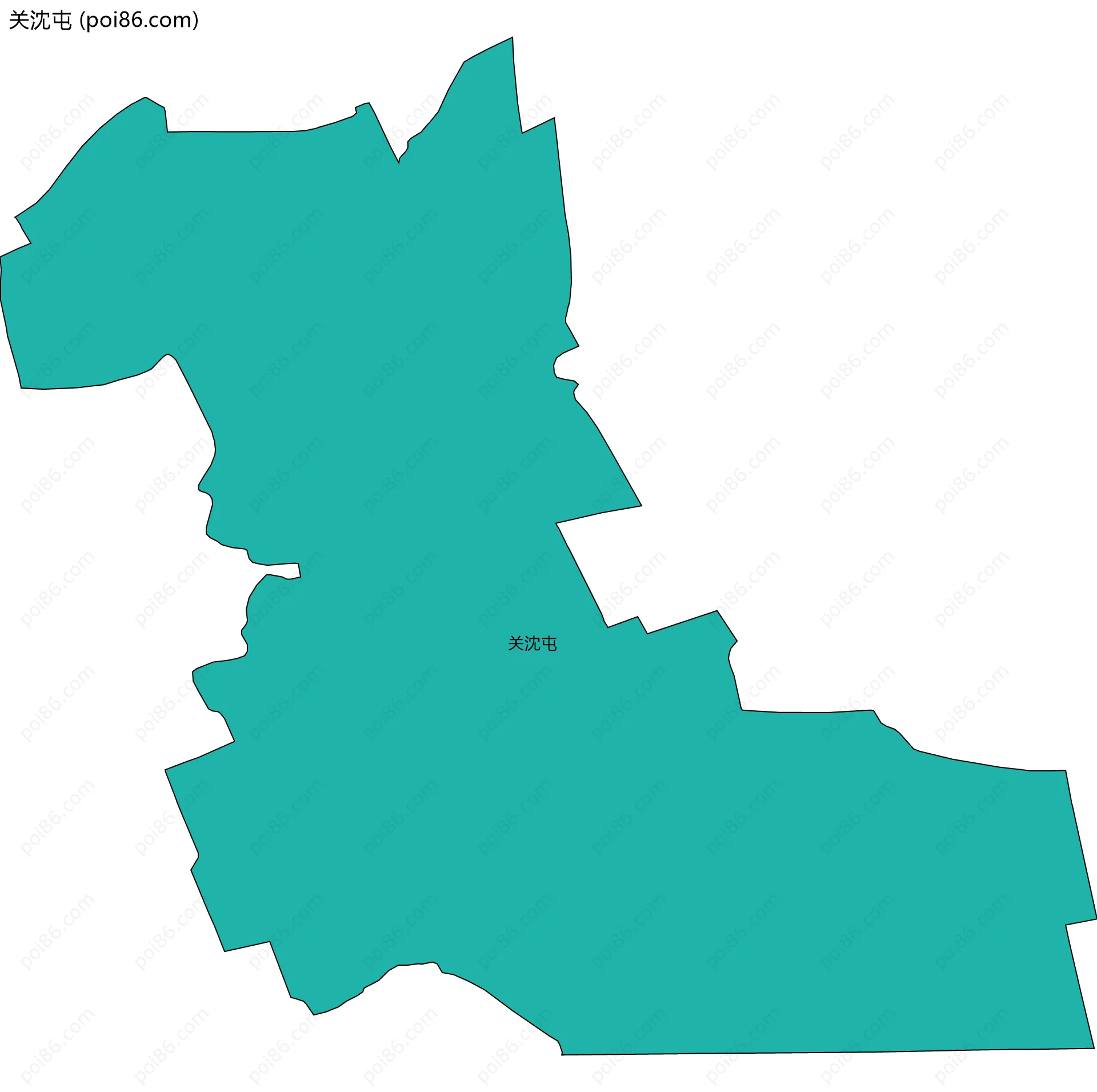 关沈屯边界地图