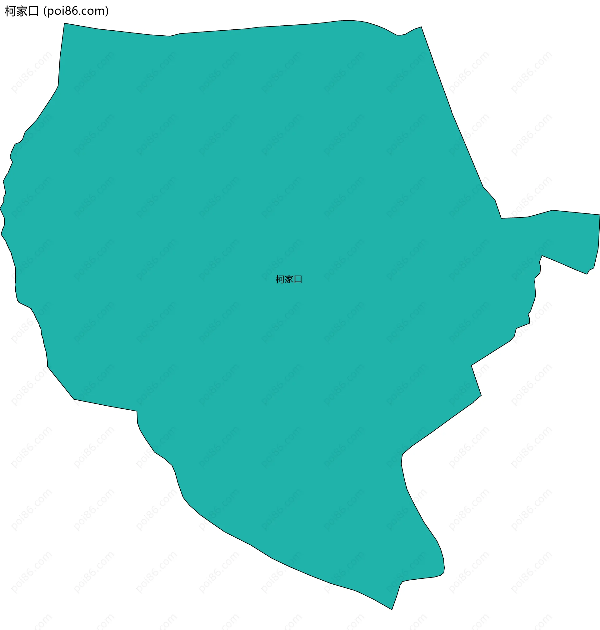 柯家口边界地图