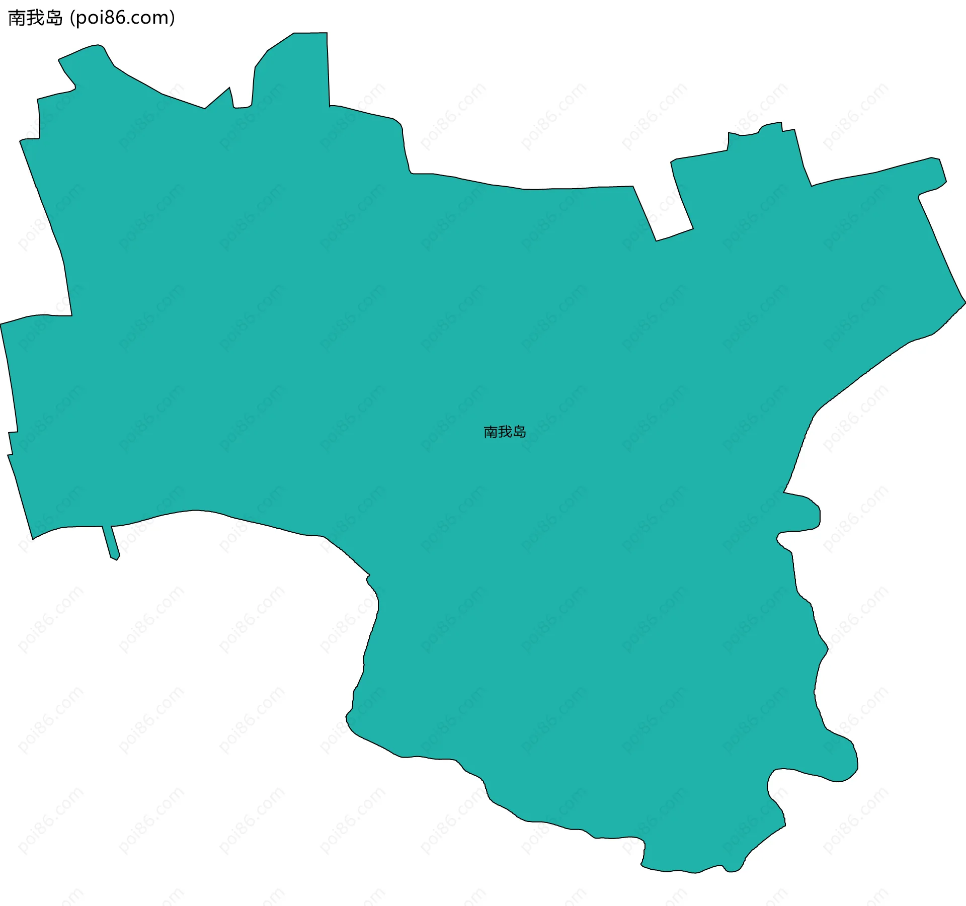 南我岛边界地图