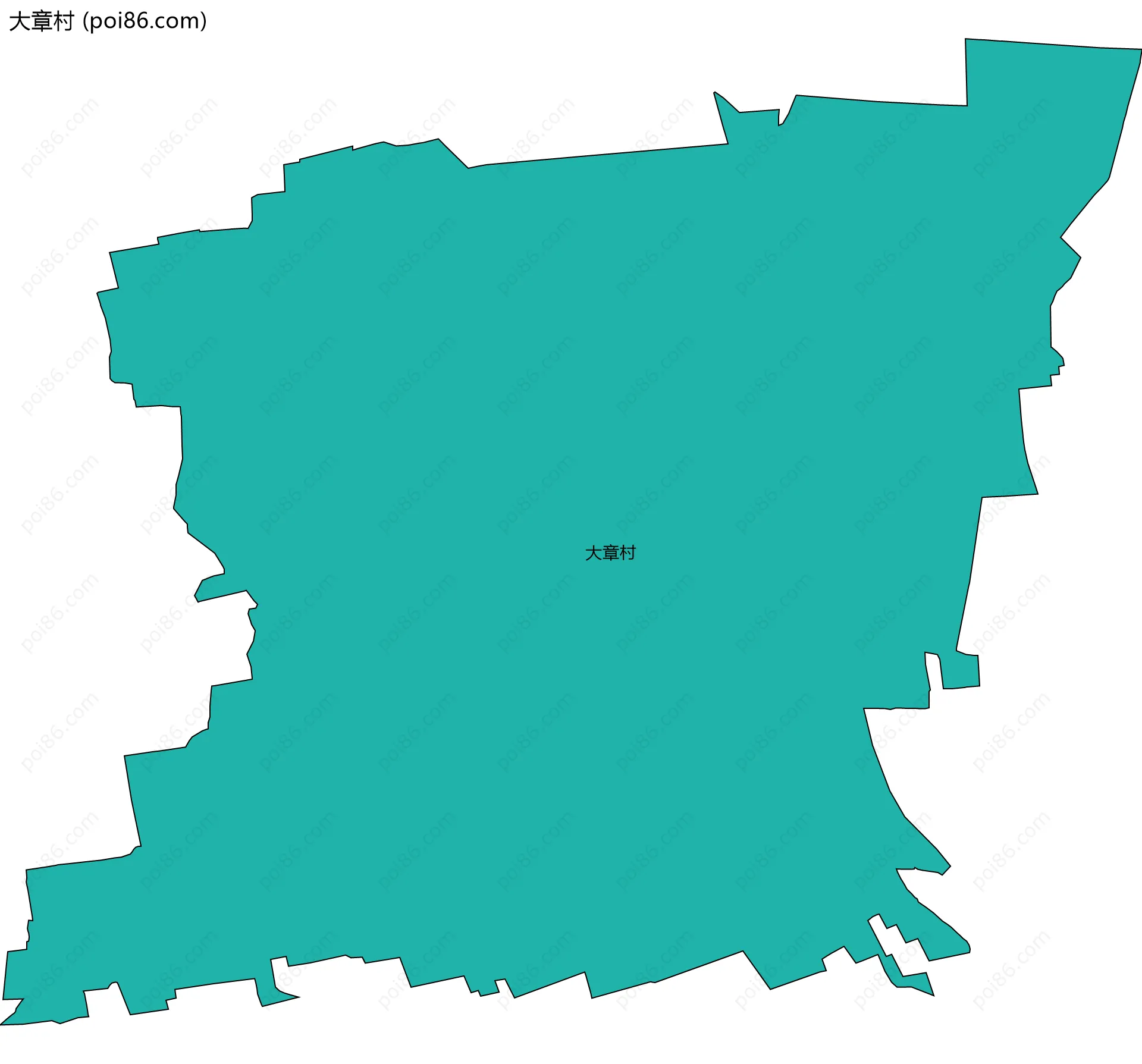 大章村边界地图