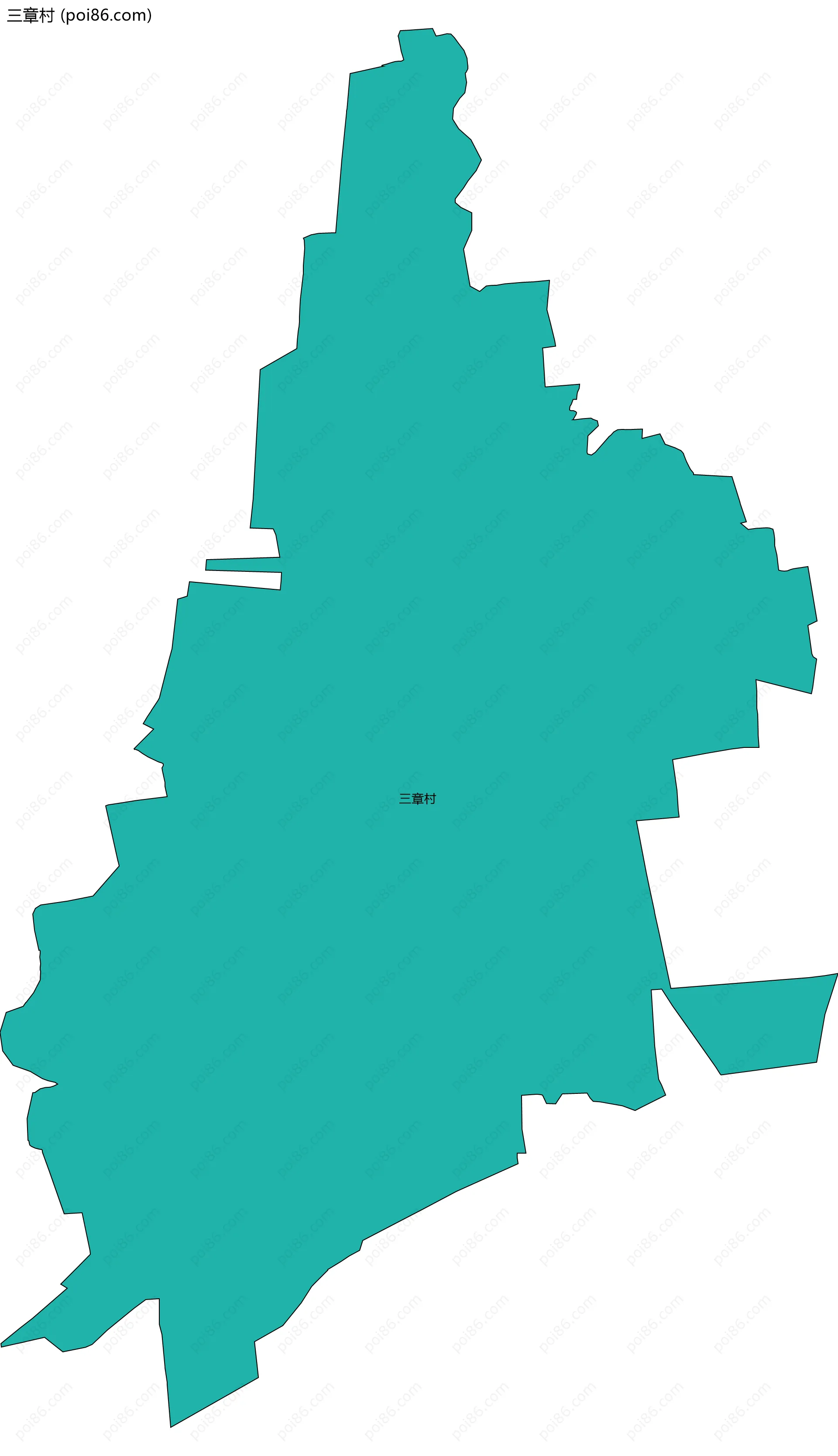 三章村边界地图