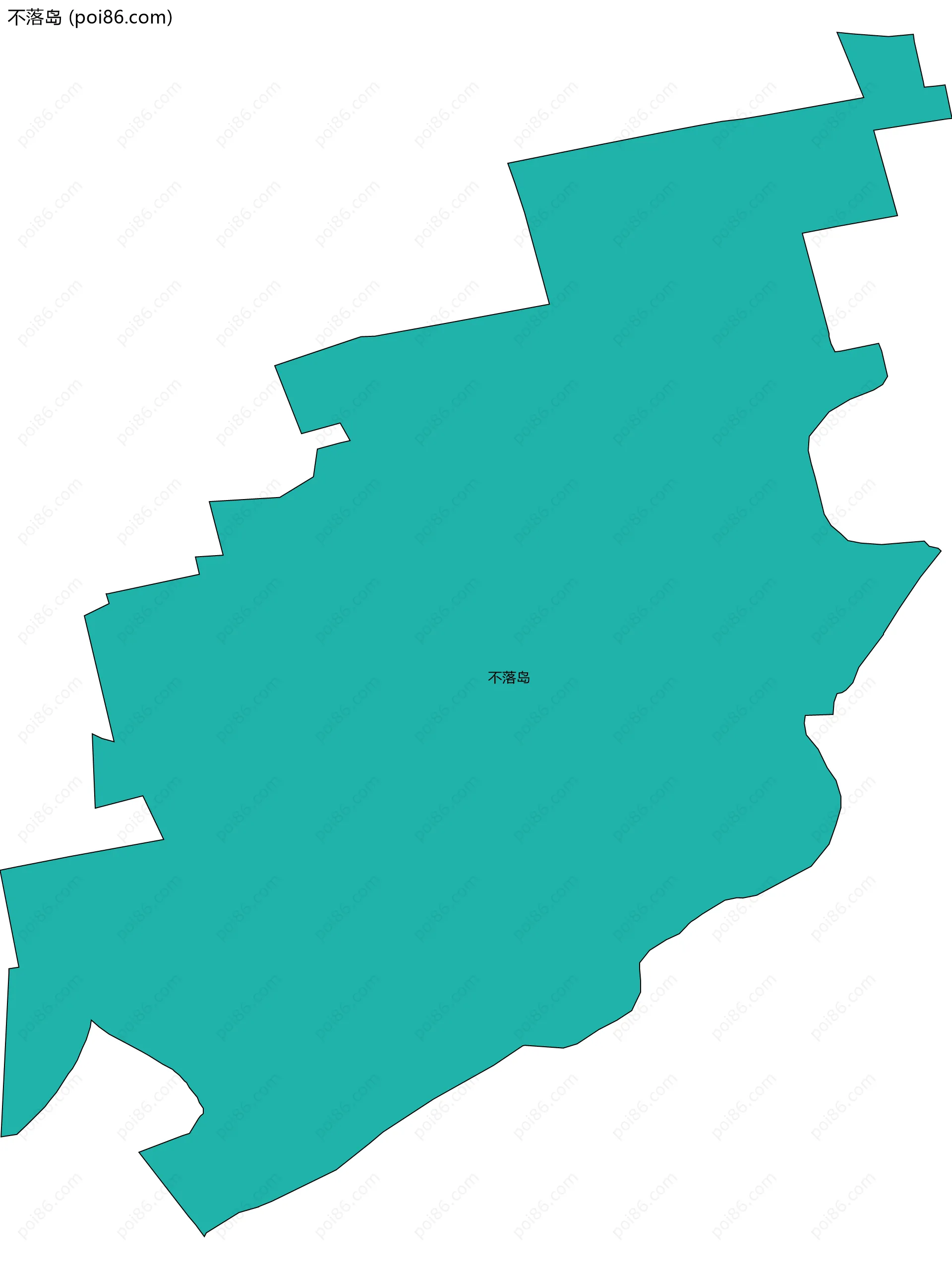 不落岛边界地图