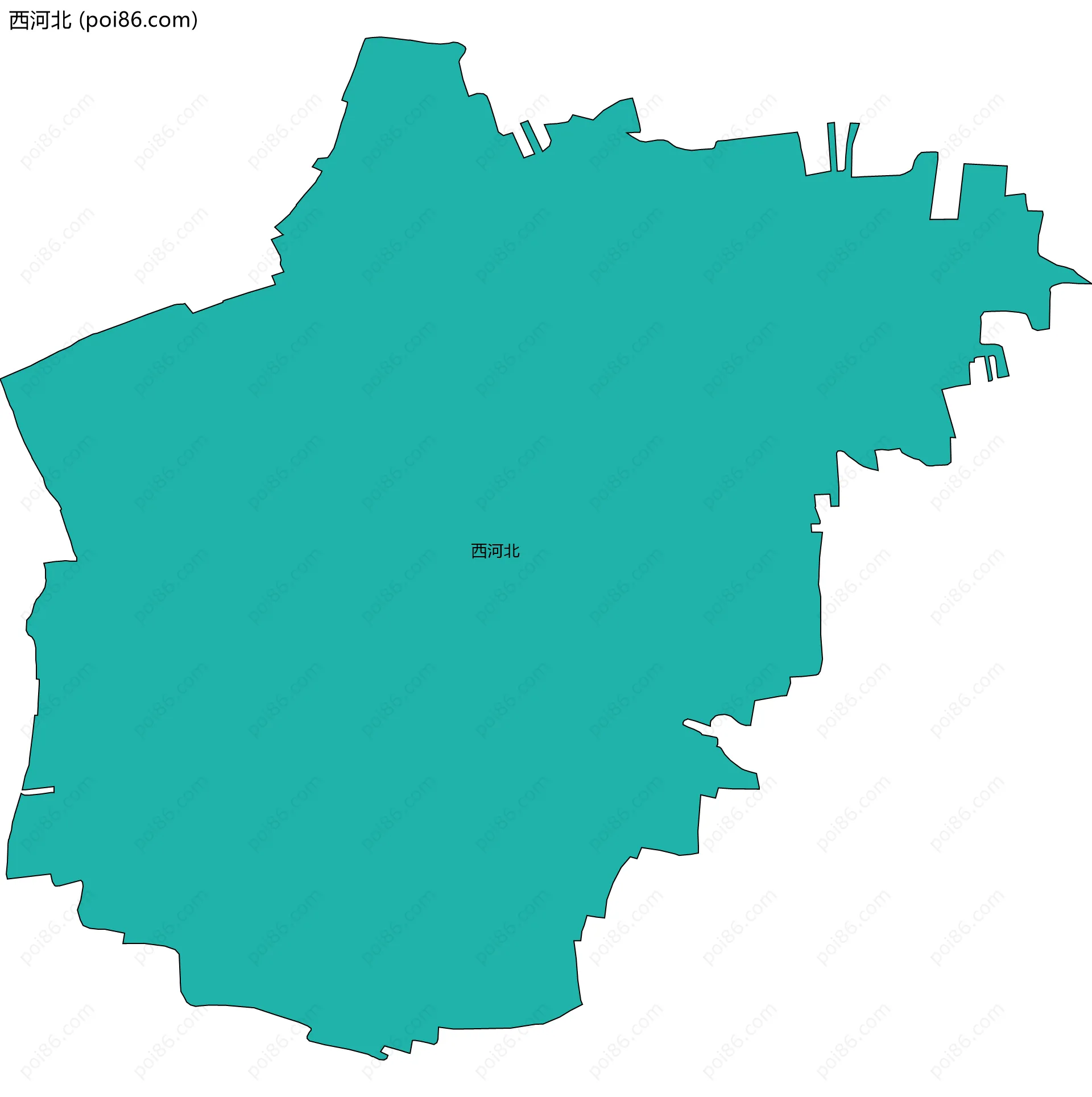 西河北边界地图