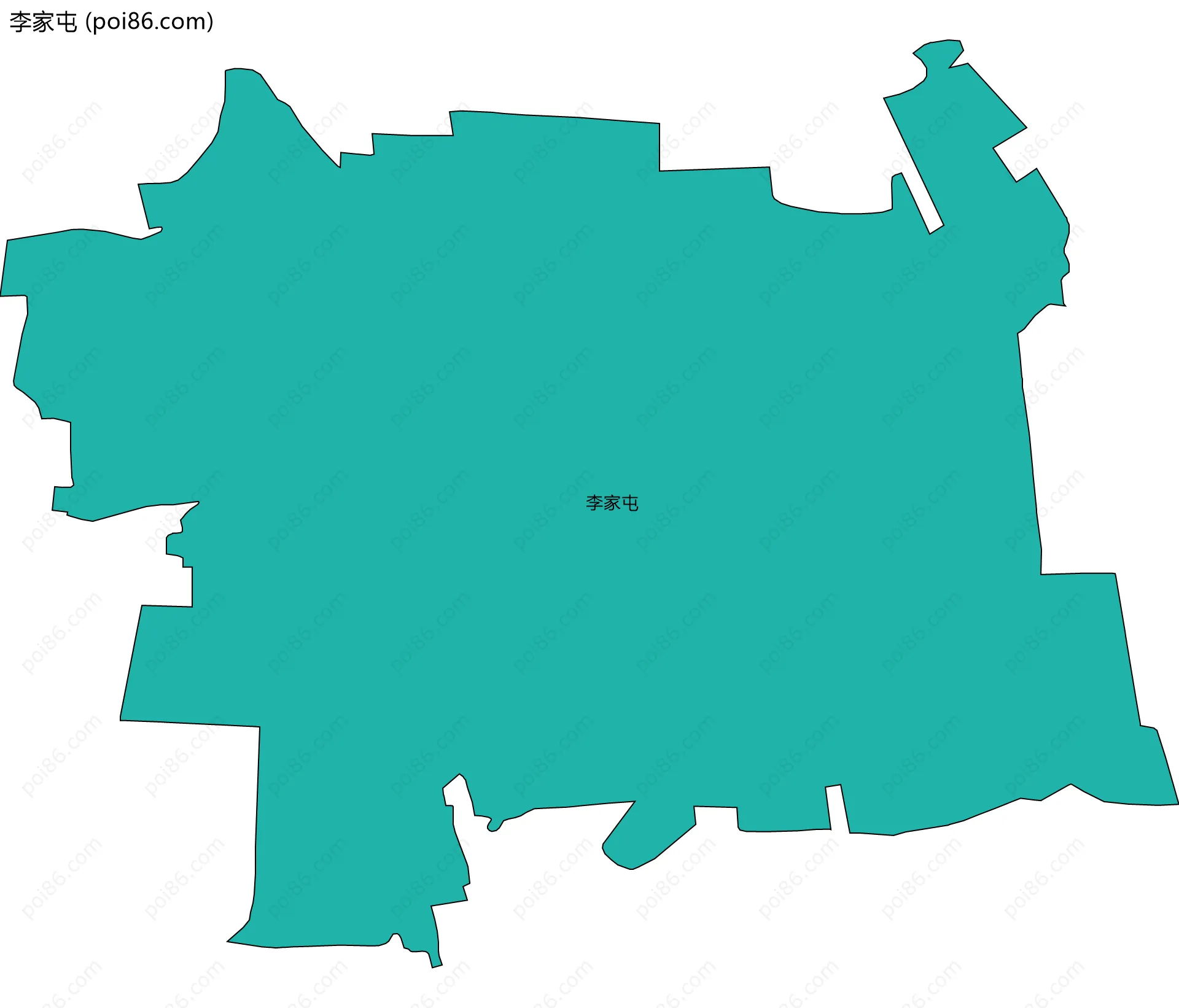 李家屯边界地图