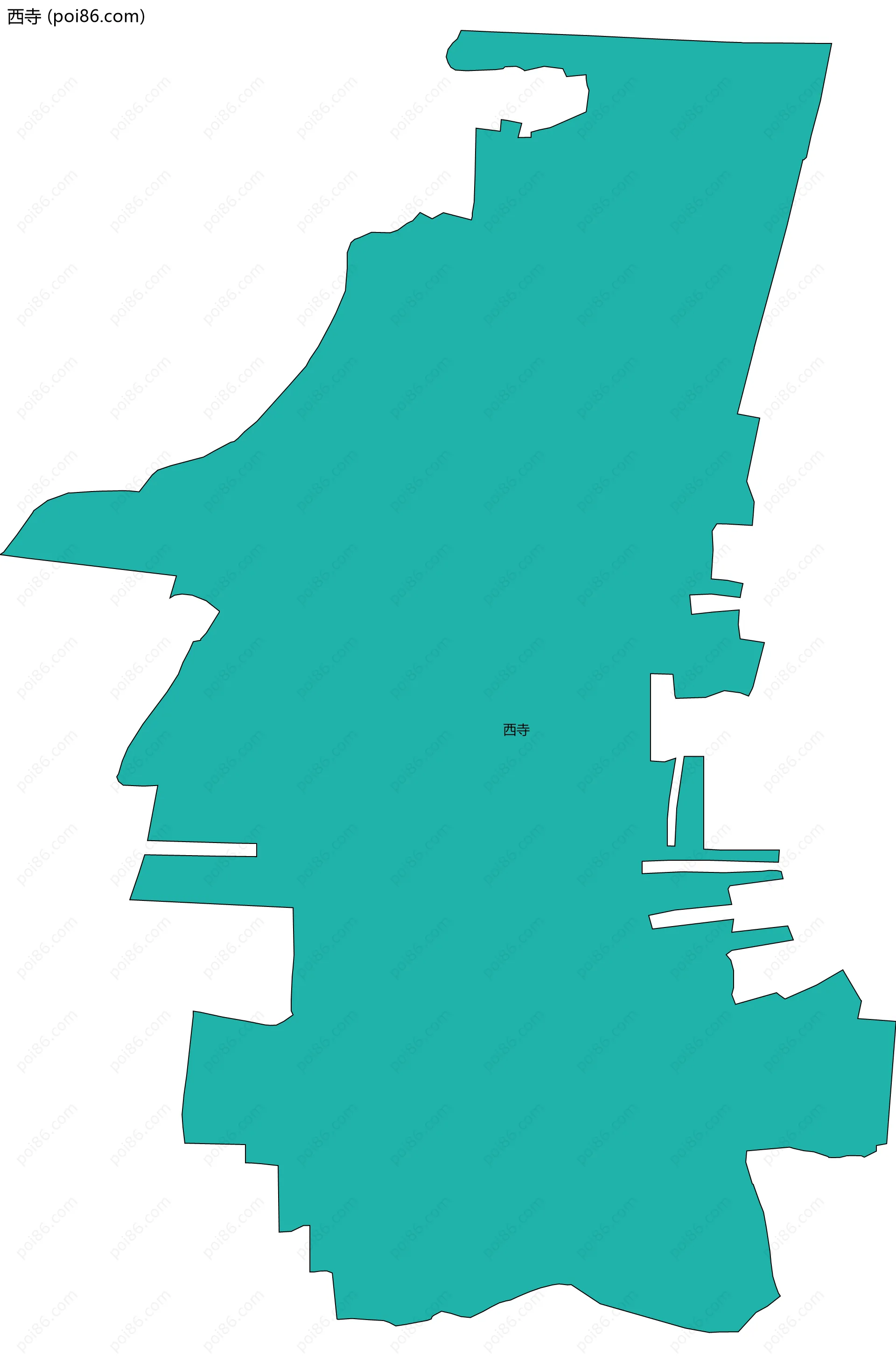 西寺边界地图