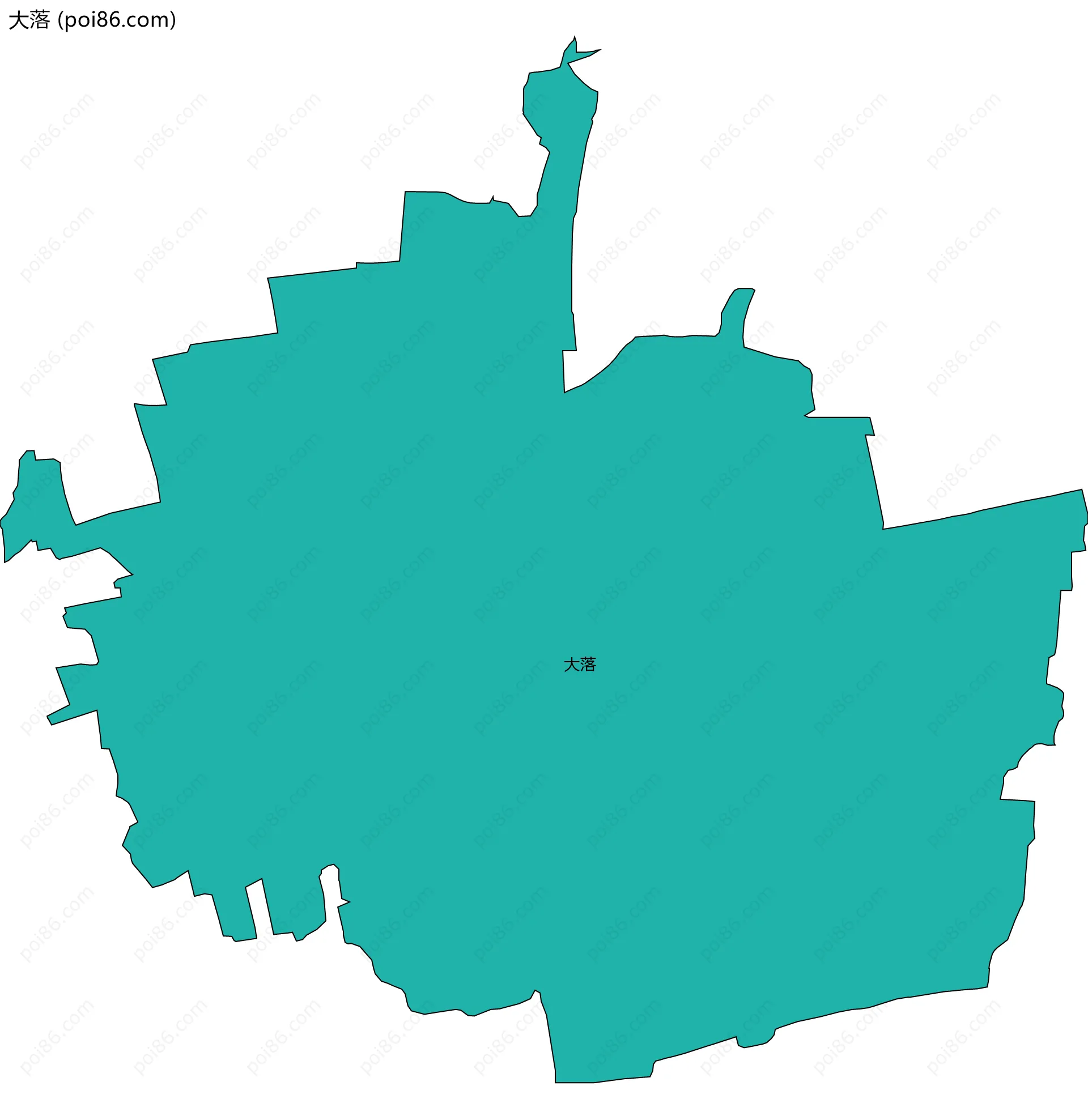 大落边界地图
