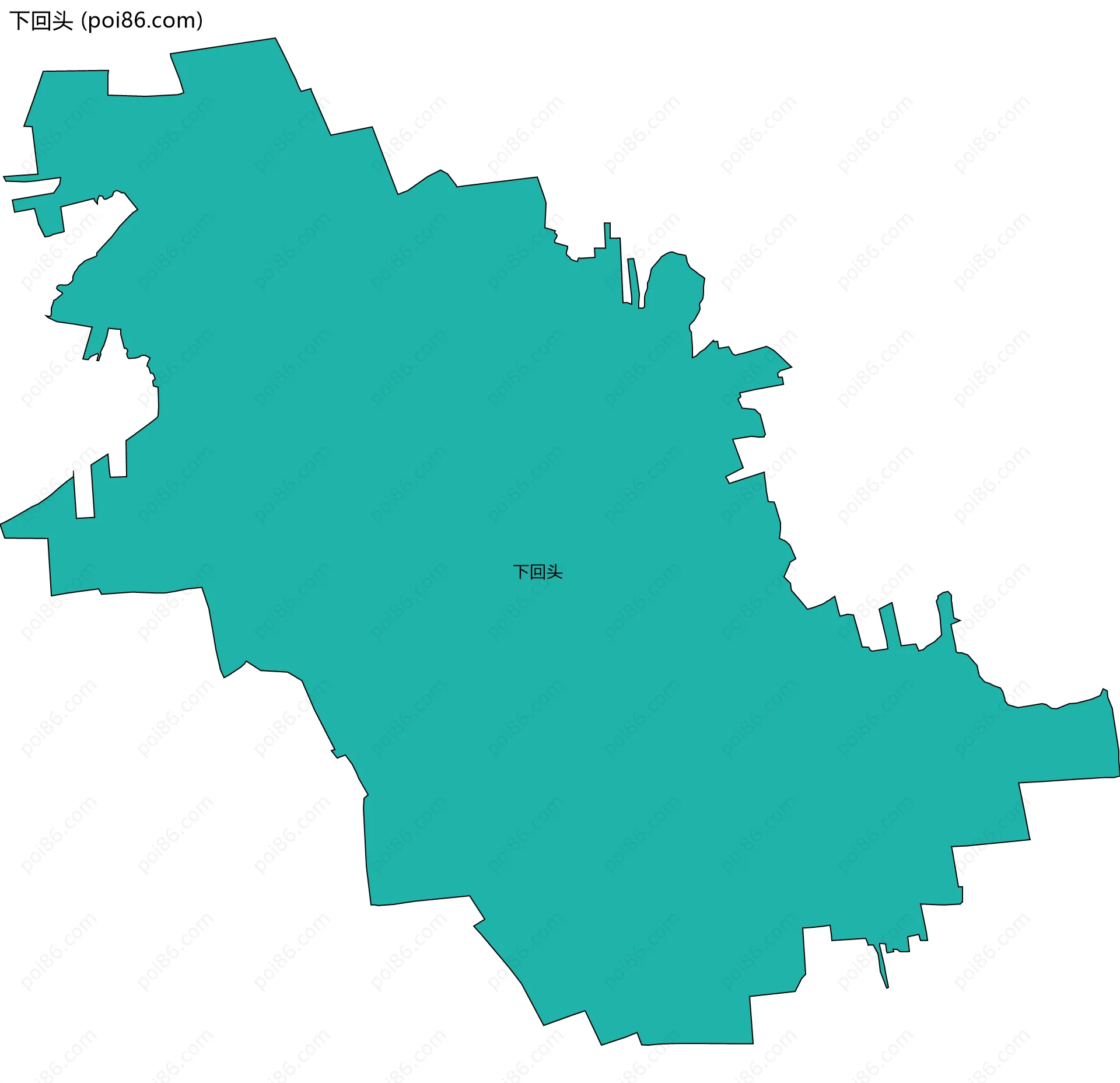 下回头边界地图