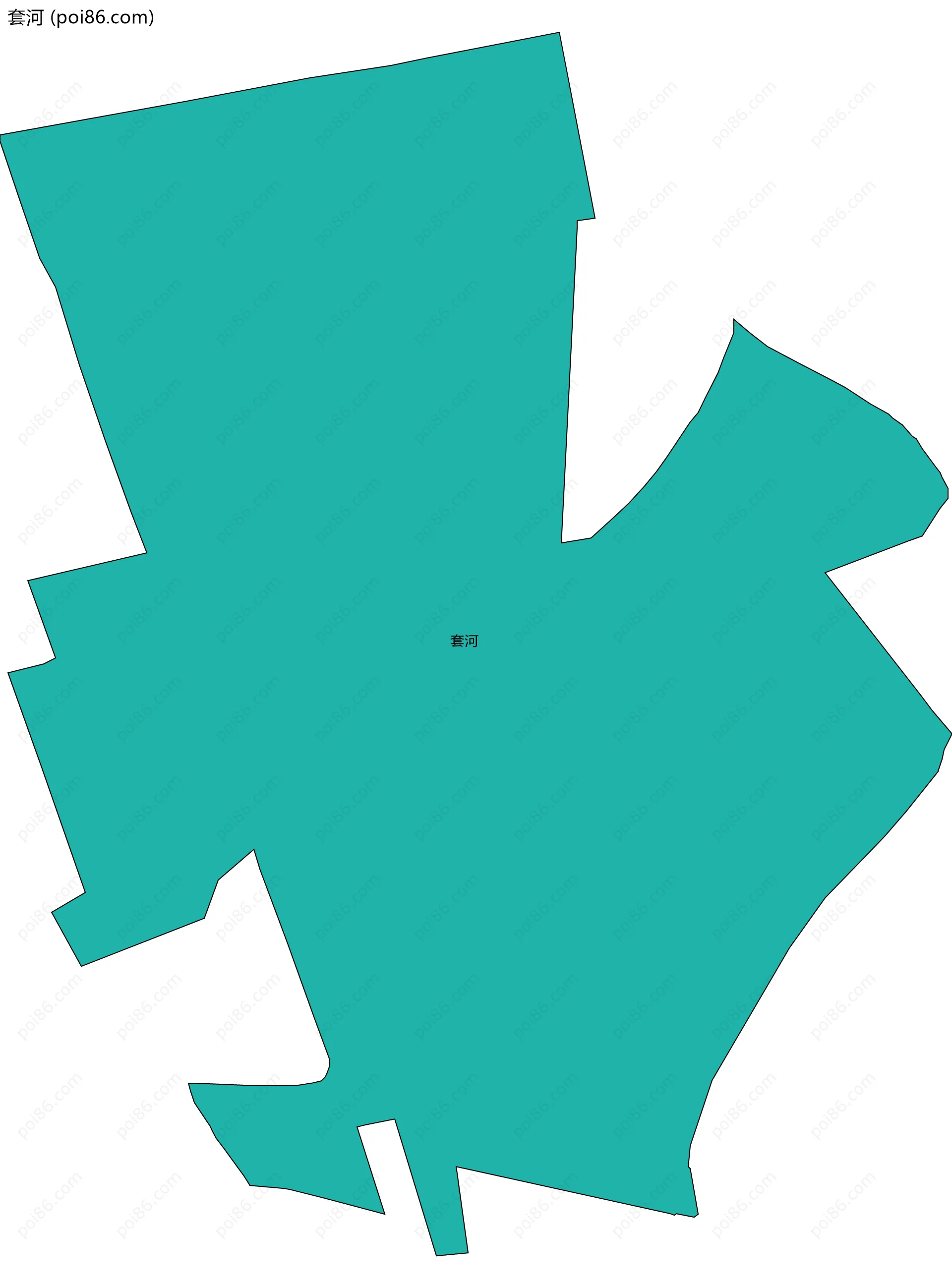 套河边界地图